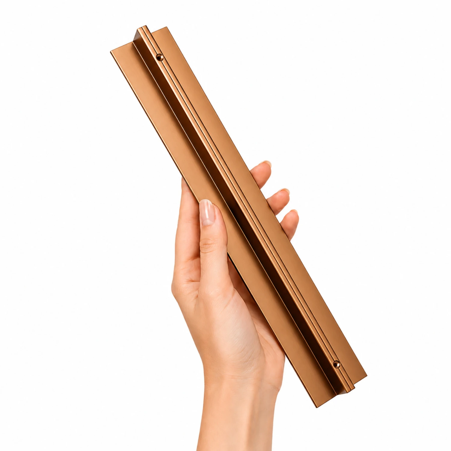 Özen (1 Adet) 320 mm Bronz Çizgili Metal Mobilya Dolap Çekmece