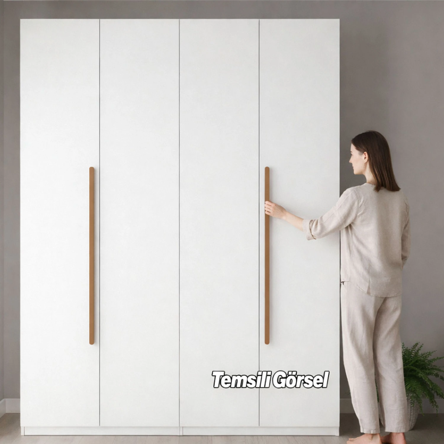 VENTO Saten Bronz Çizgili Çekmece Kulp 1184 mm Uzun Dolap Kulpu
