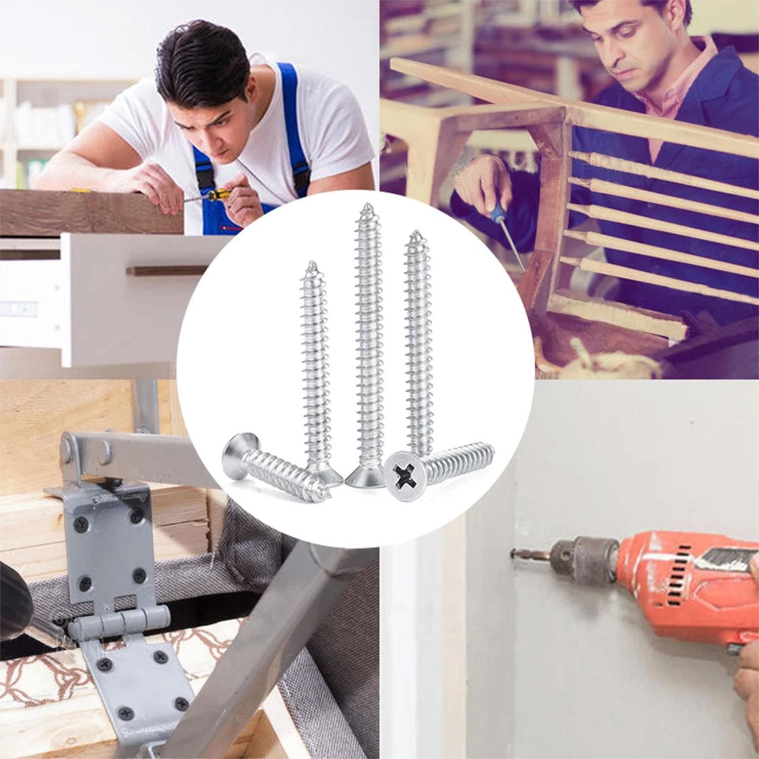 Sunta Vidası 3.5x16 Mm Paket 1000 Adet Sivri Uçlu Ahşap Tahta Ağaç Mobilya Ayak Kulp Vidası