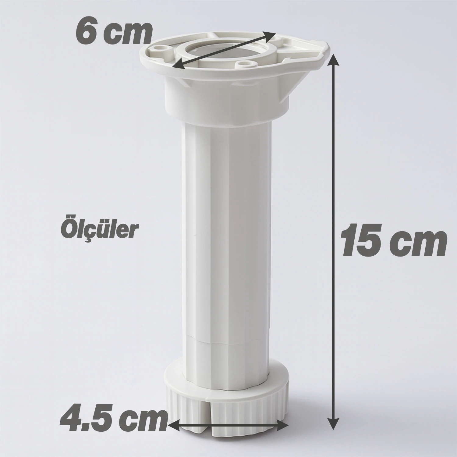 Ayarlanabilir 4 Adet 15 Cm Plastik Ayak Dolap Mobilya Tezgah Yükseltici Yükseltme Ayağı Ayakları