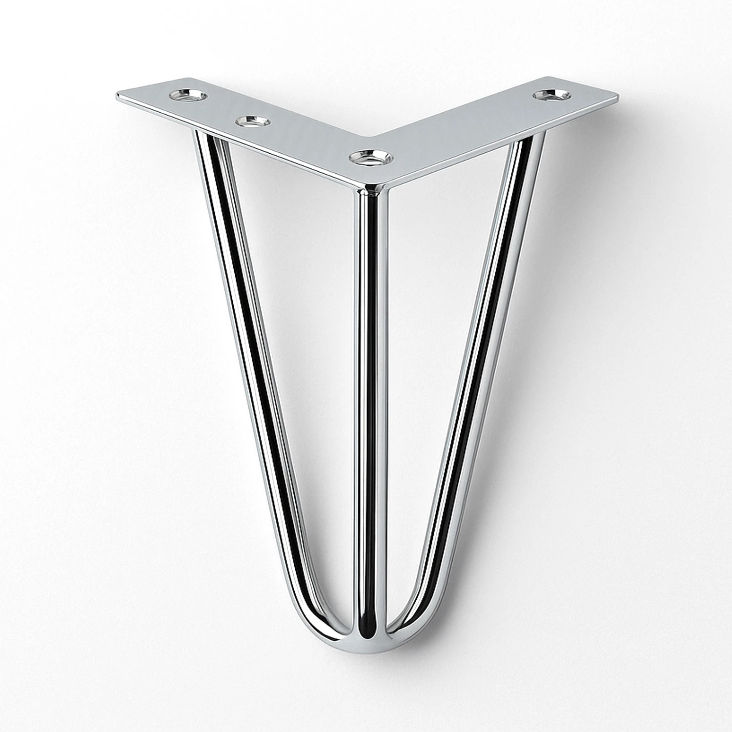 Martı 15 cm Gümüş Krom Metal Mobilya Ayağı Üçgen Modern Tasarım Koltuk Sehpa Masa TV Ünitesi Uyumlu