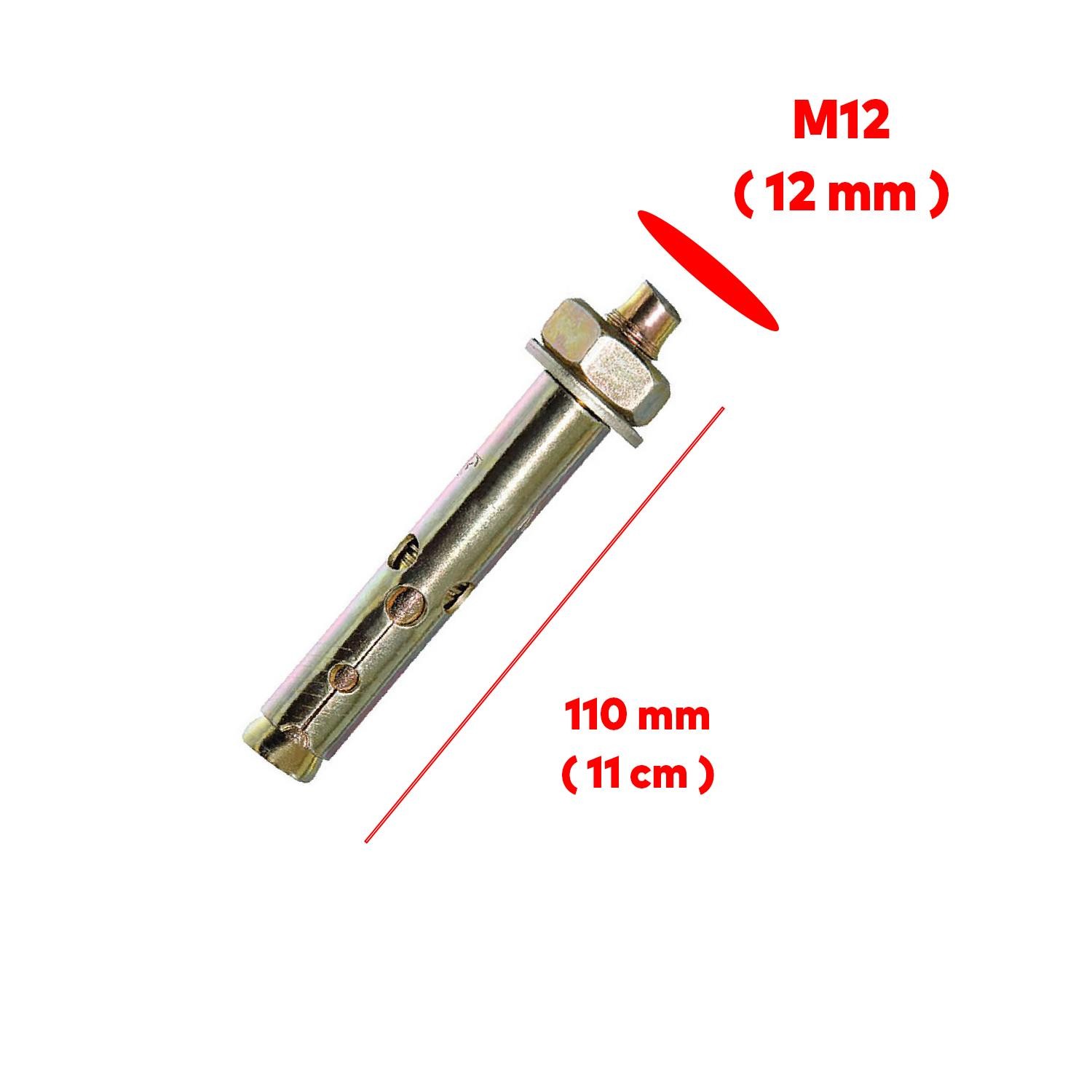 Saplamalı Gömlek Çelik Dübel M12x110 mm Raf Montaj Bağlantı Zemin Monte Tavan Beton Asma Aparat