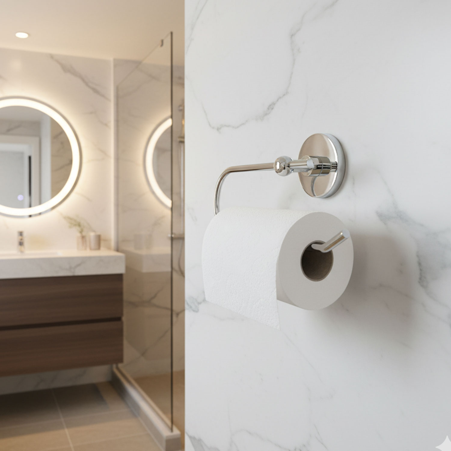 Açık Kağıt Havluluk Krom Gümüş Metal Duvara Monte Vidalı Banyo Tuvalet Mutfak Kağıt Havluluk 25 cm