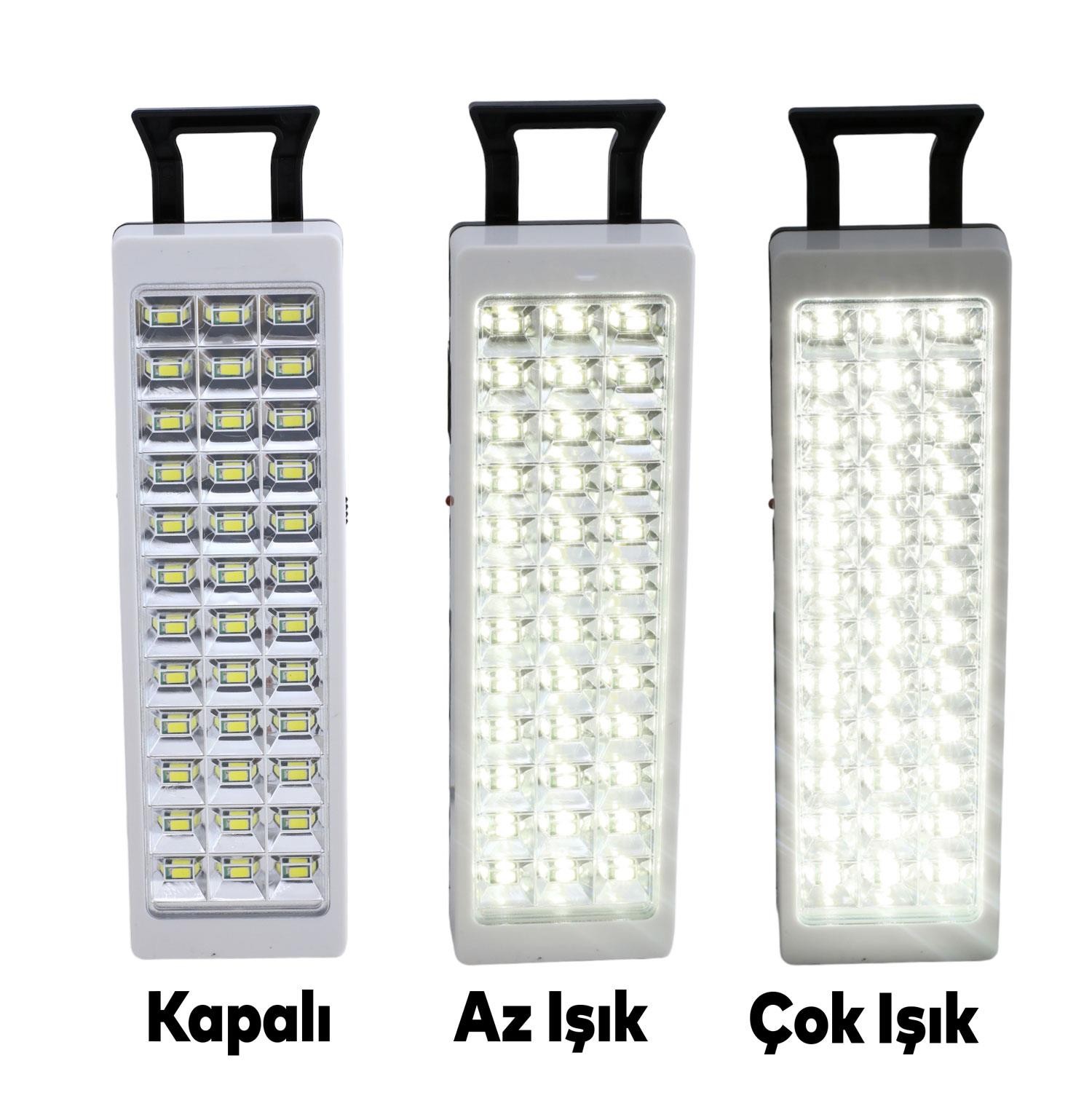 36 Ledli Şarjlı Işıldak Acil Durum Aydınlatma Kamp Lambası Feneri Beyaz Işık 850 Lümen Toptan Satış