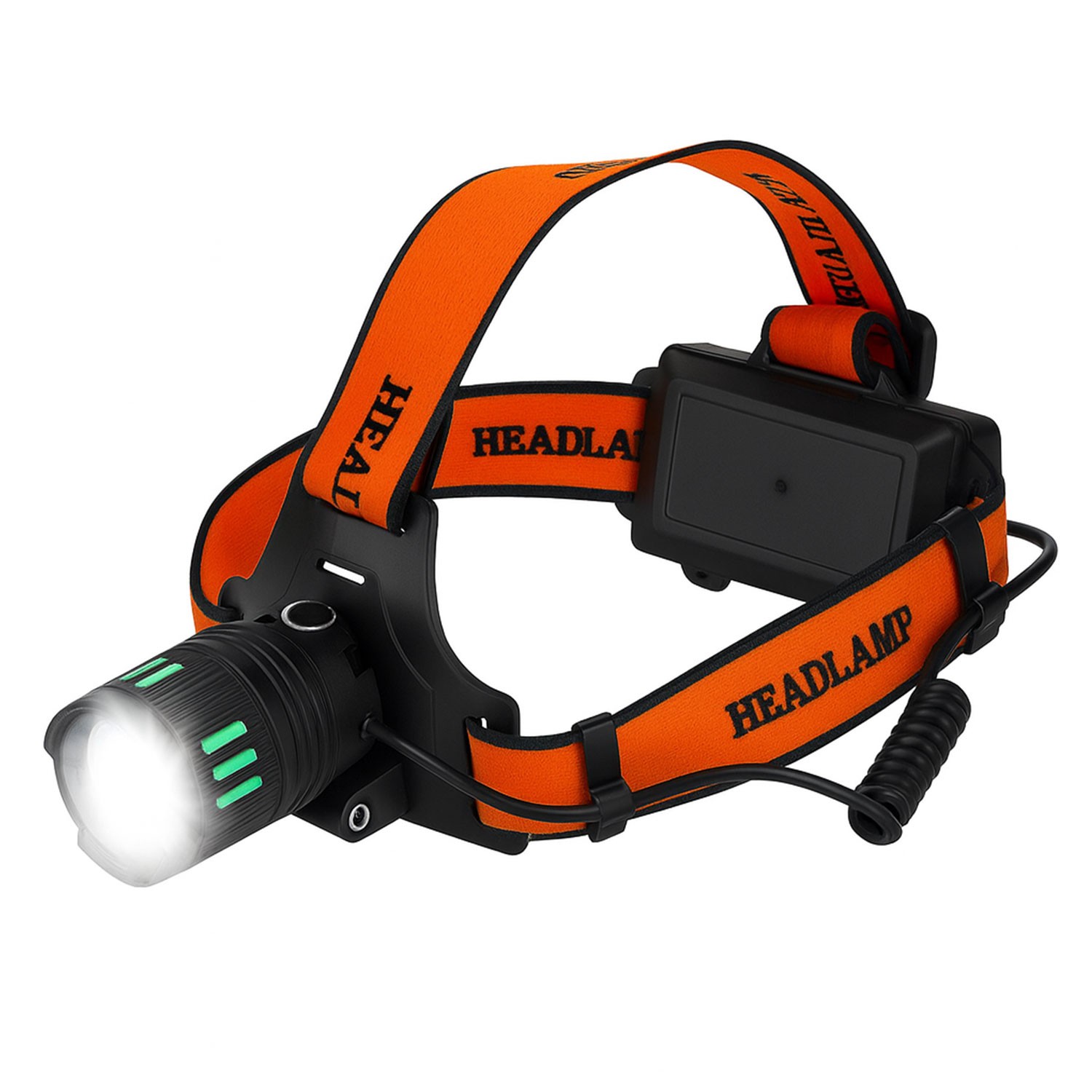 Kafa Lambası Zoomlu 60W Uzun Menzil Usb Şarjlı Powerbank Ledli Işık Su Geçirmez Kamp El Feneri