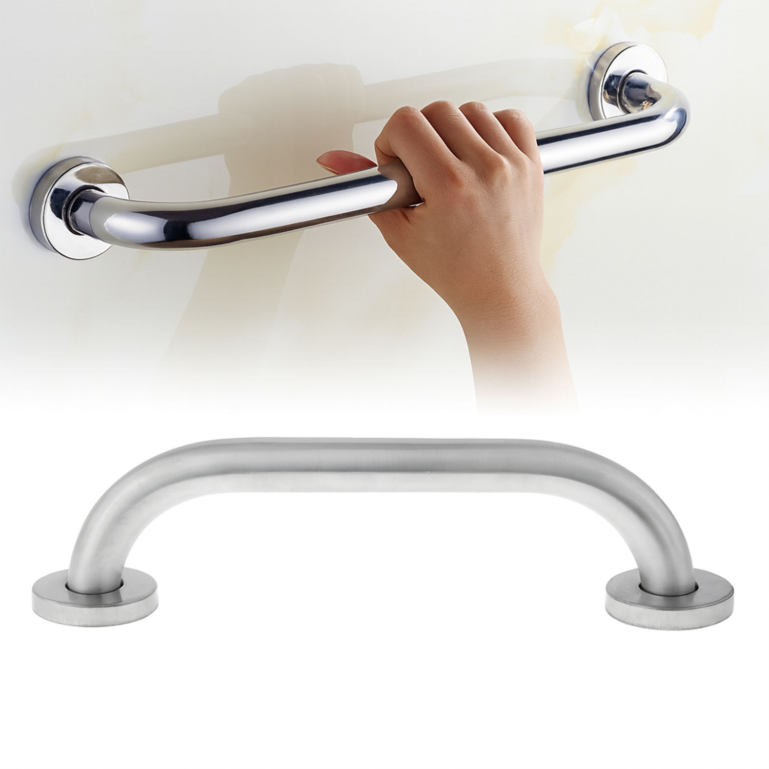 Banyo Tutunma Barı 40 cm Paslanmaz Çelik Vidalı Duvar Tipi Destek Barı Engelli Güvenlik Tutacağı