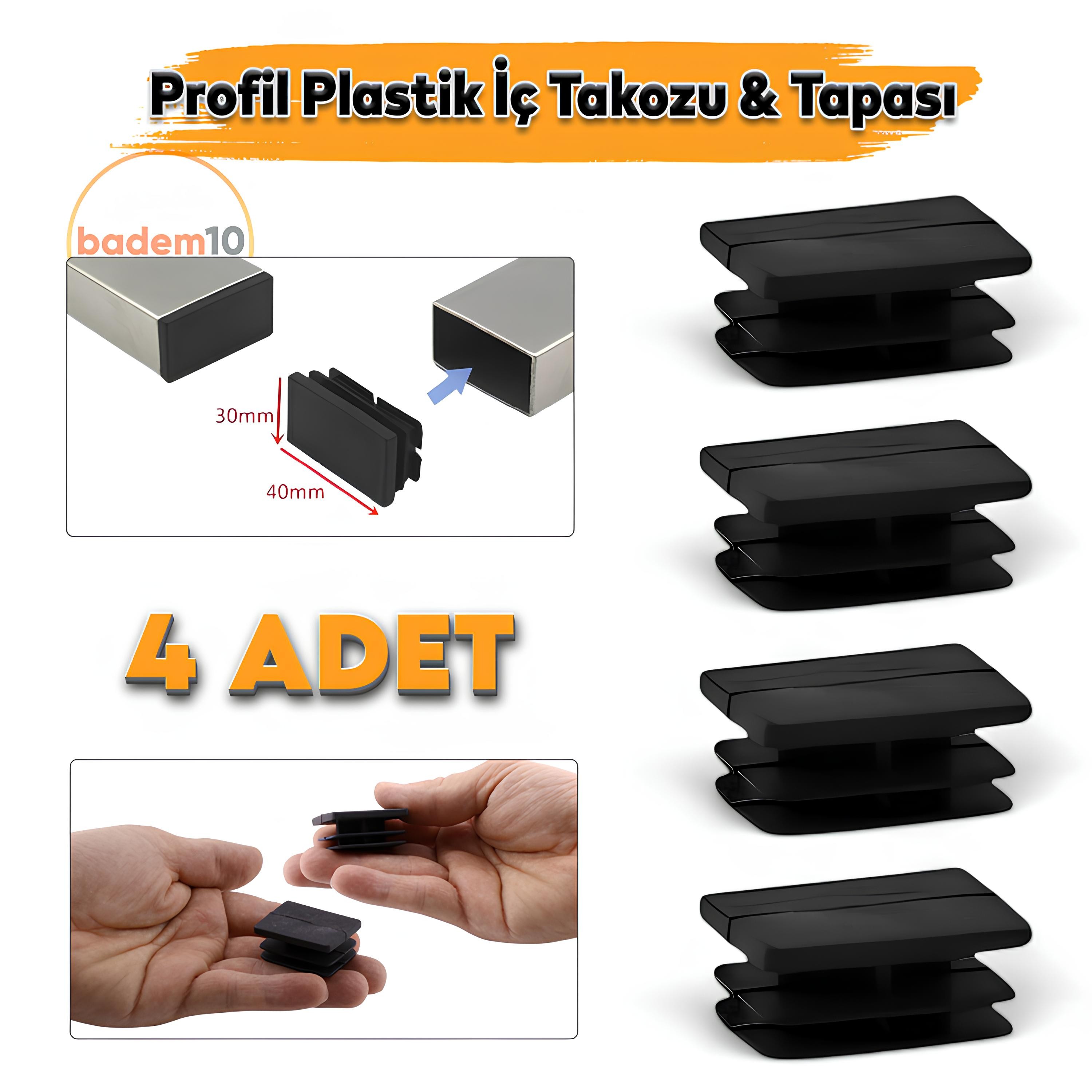 Masa Sandalye Sehpa Mobilya Parke 4 Adet Ayak Tapası Takozu Tıpa Papuç Takoz Çizilme 30 mm x 40 mm