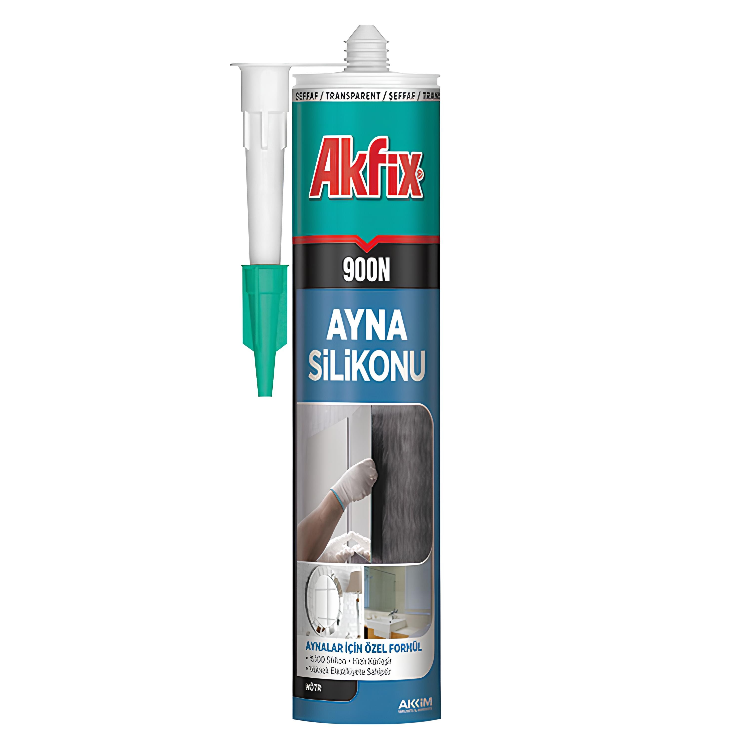 Akfix 900N Nötr Şeffaf Ayna Silikonu 310 ml