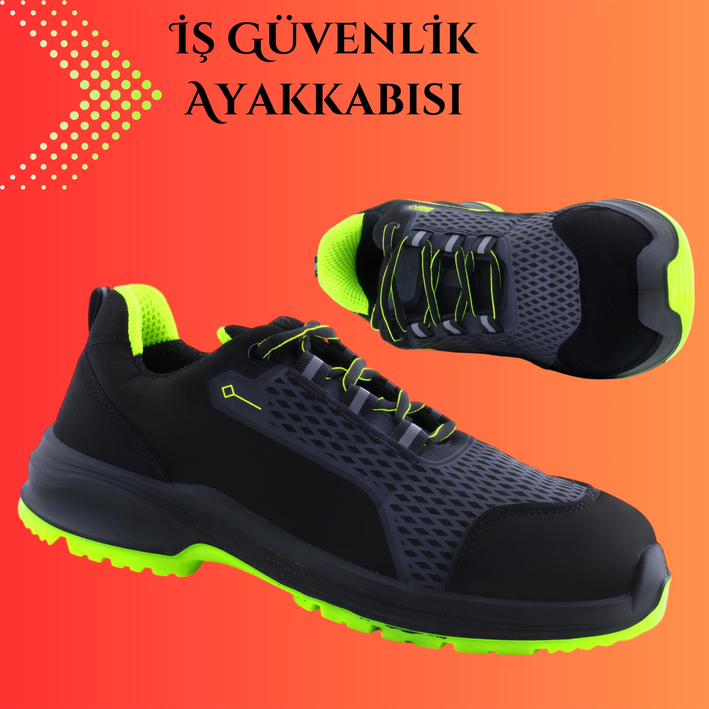 İş Ayakkabısı Çelik Demir Burunlu 47 Numara Nubuk Bağcıklı Sportif Güvenlik İnşaatçı Ayakkabı