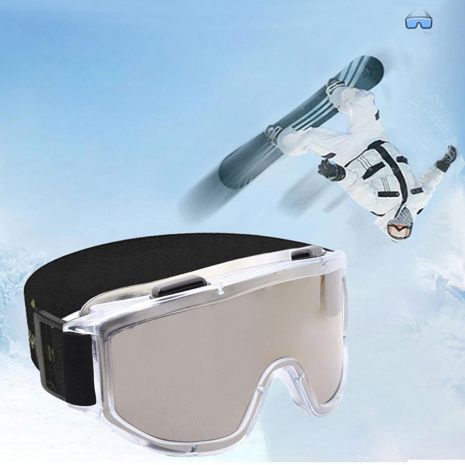 Kayak Gözlüğü Antifog Ventilli Güneş Kar Gümüş Snowboard Glasses Ekonomik Seri Gözlük