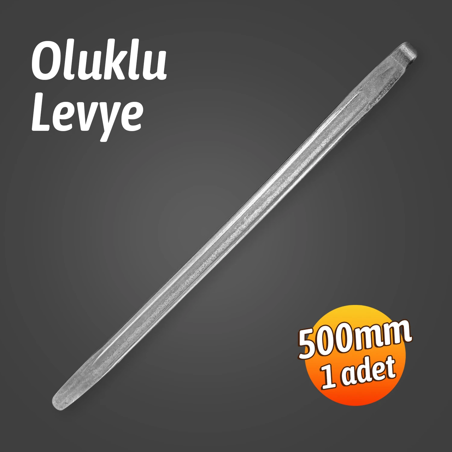 EL500 Oluklu Levye 500MM Gümüş Gri 