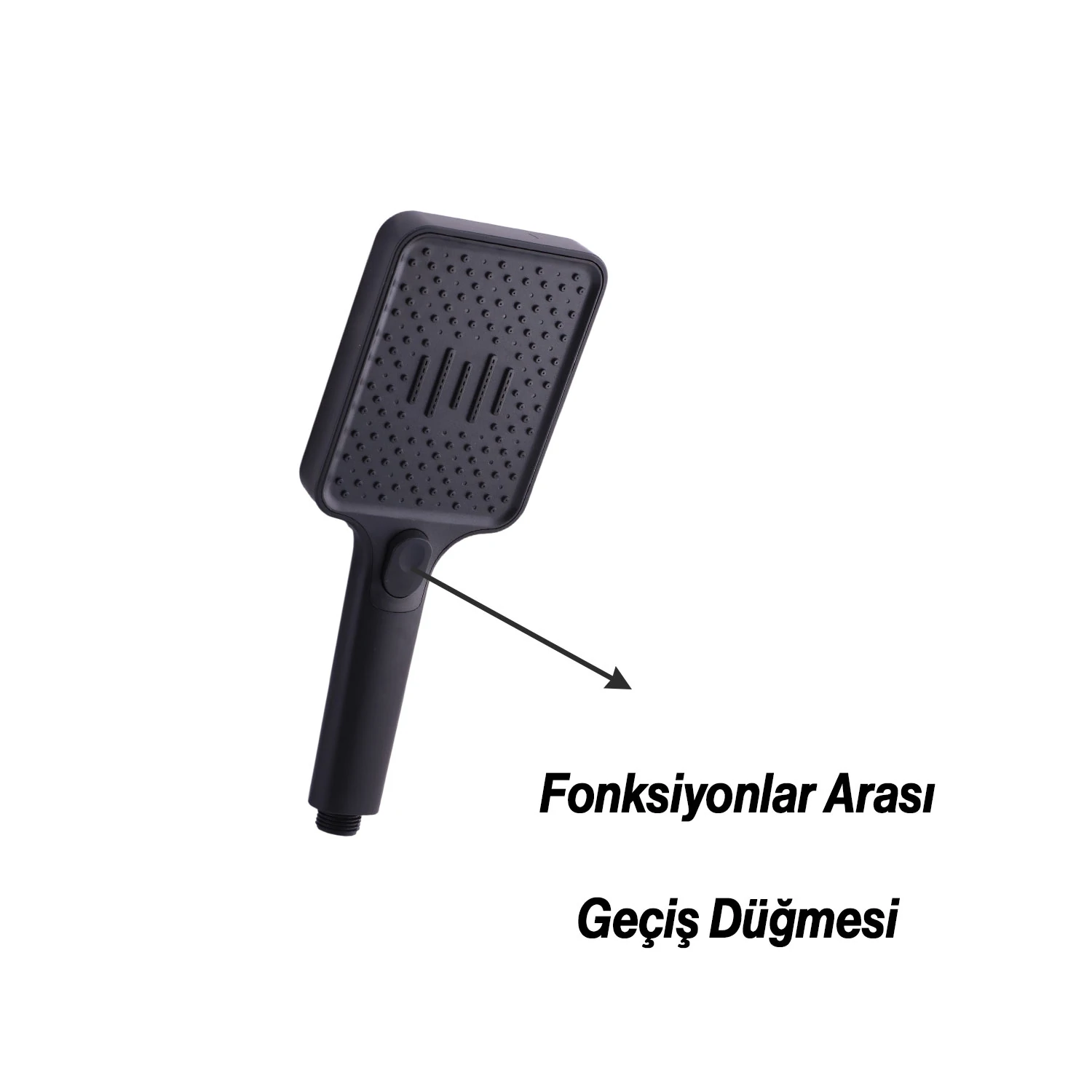 Robot Duş Seti Siyah Tam Takım Lüks Yağmurlama ve Çok Fonksiyonlu El Duşu Başlıklı Vidalı Duş Sistemi