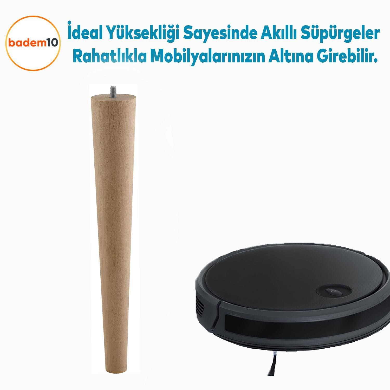 Ahşap Mobilya Ayağı Aparatlı 45 cm Sehpa Zigon Orta Masa Puf Tabure Tv Ünitesi Ayakları M8 Civatalı