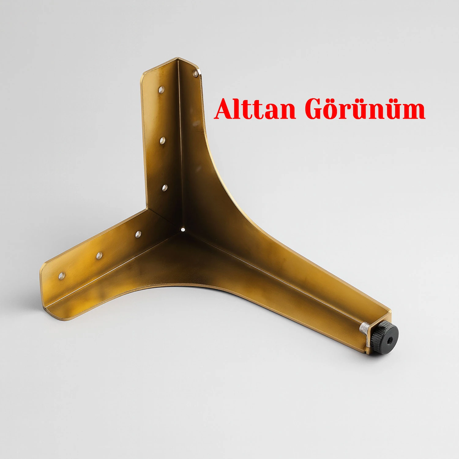 Dekor 12 cm Gold 4 'lü Set Altın Metal Mobilya Ayağı Dayanıklı Modern Tasarım Koltuk Sehpa Ünite