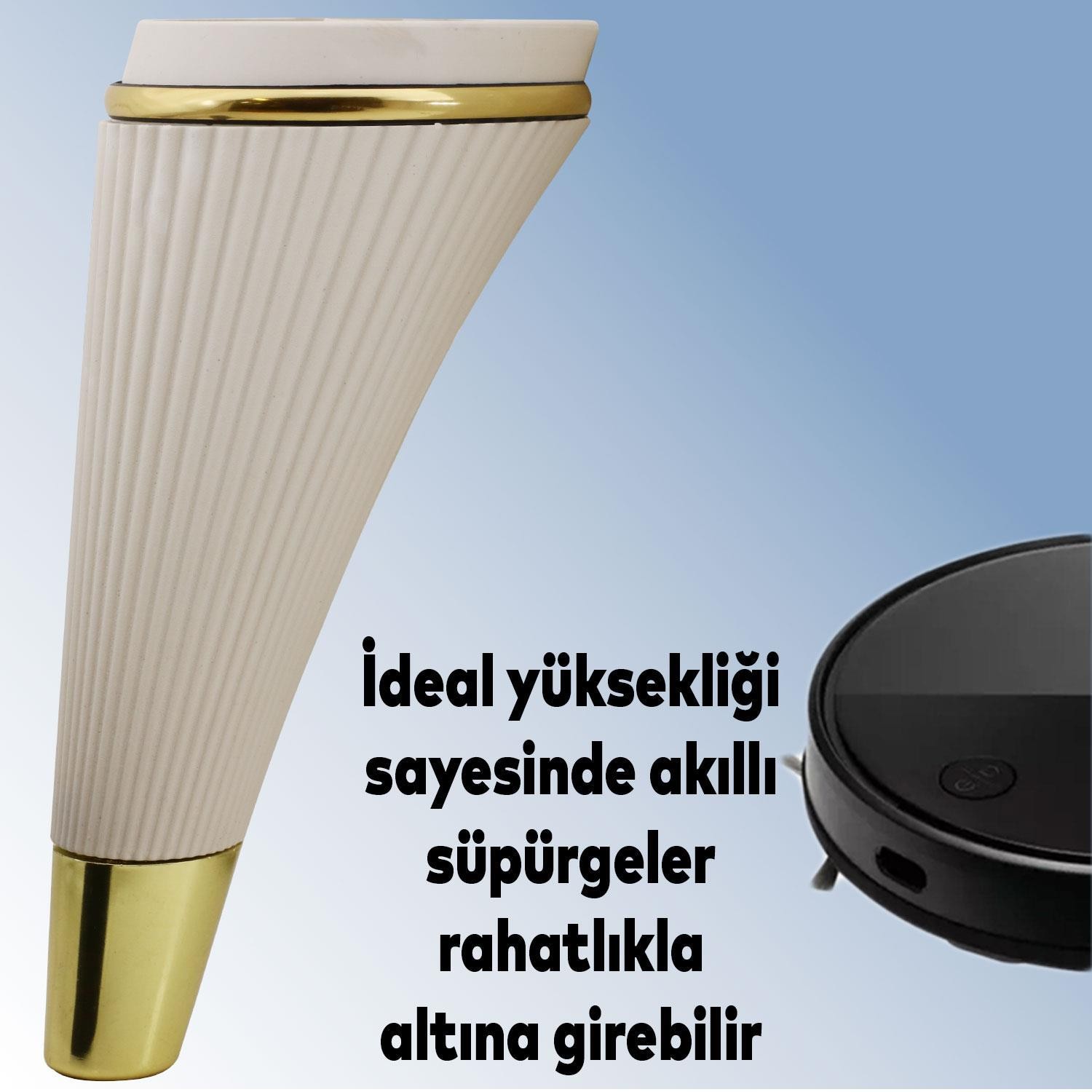 İron 6'lı Set Mobilya TV Ünitesi Çekyat Koltuk Kanepe Destek Ayağı 19 cm Aytaşı Ayak M8 Civatalı