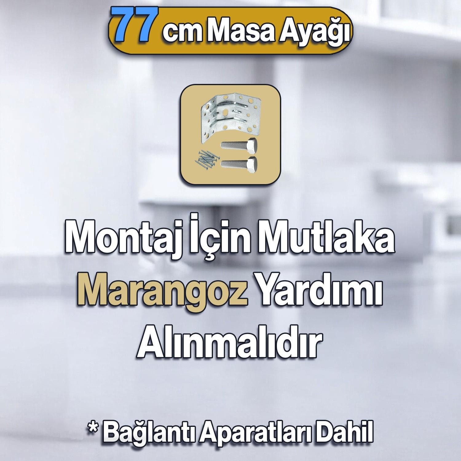 4 Adet Sütun Masa Dresuar Ayağı 77 cm Plastik Ayak Gold Altın Mutfak Yemek Masası Mobilya Ayakları