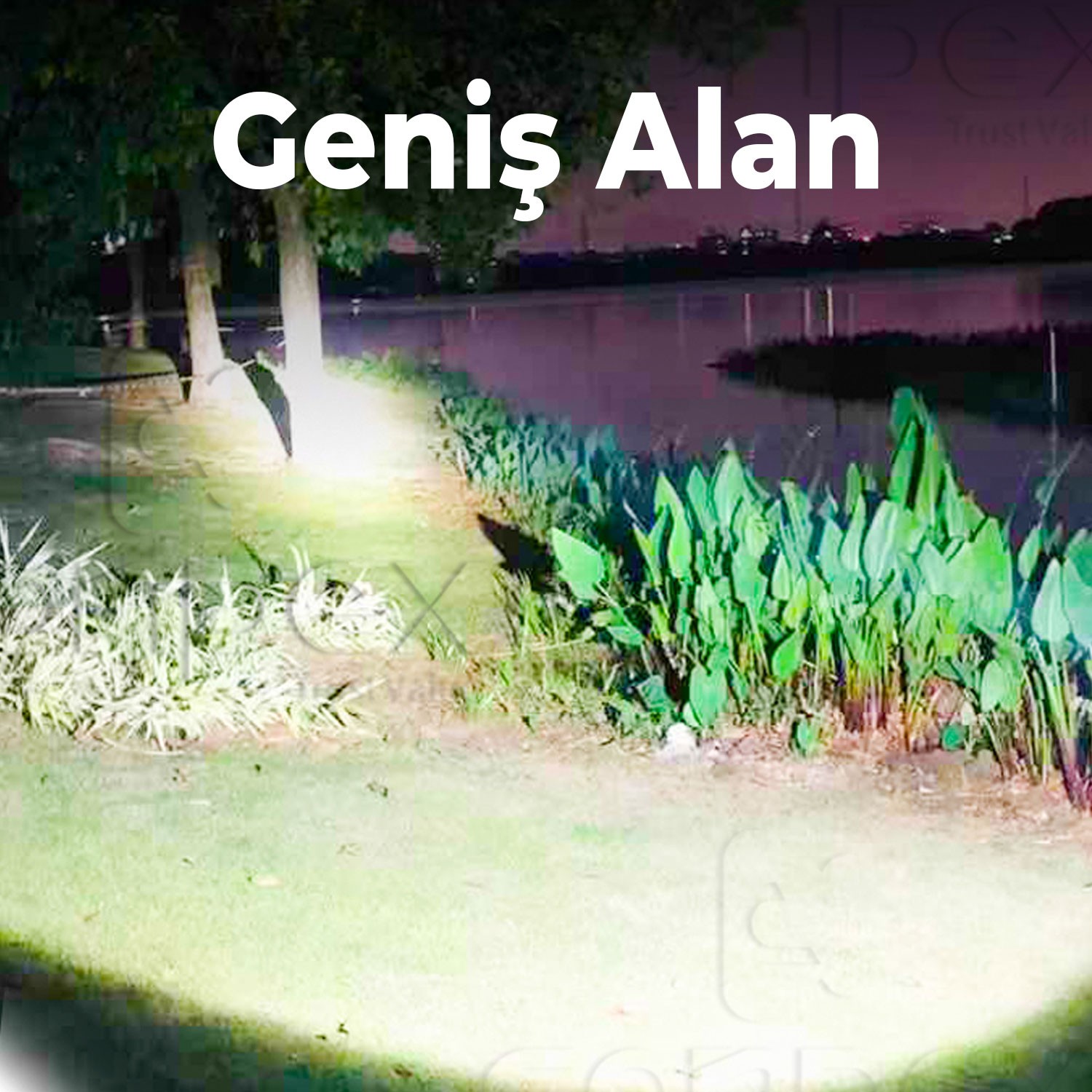 El Feneri Uzun Menzil 80W Şarjlı Powerbank Ledli Işık Kafa Lambası Alüminyum Kasa Su Geçirmez Kamp