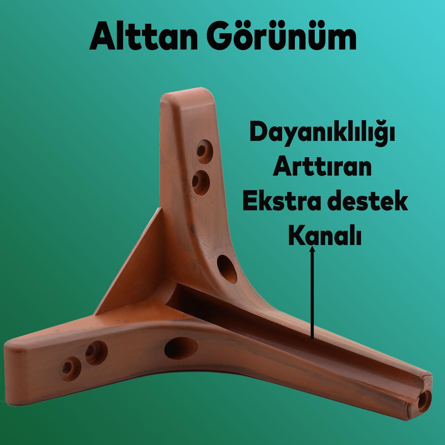 Sedef Lüks Mobilya Kanepe Tv Ünitesi Konsol Koltuk Ayağı 17 Cm Kahverengi Baza Ayakları