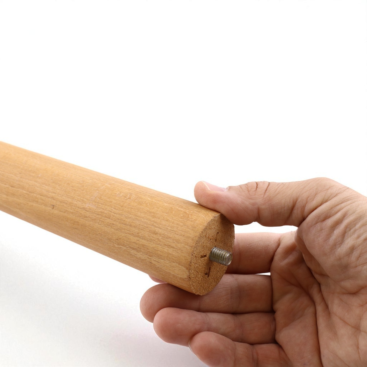 Bohem Stil 30 cm 4 ADET Kahverengi Boyalı Doğal Ahşap Silindir Sehpa ve Masa Ayağı Mobilya Ayakları