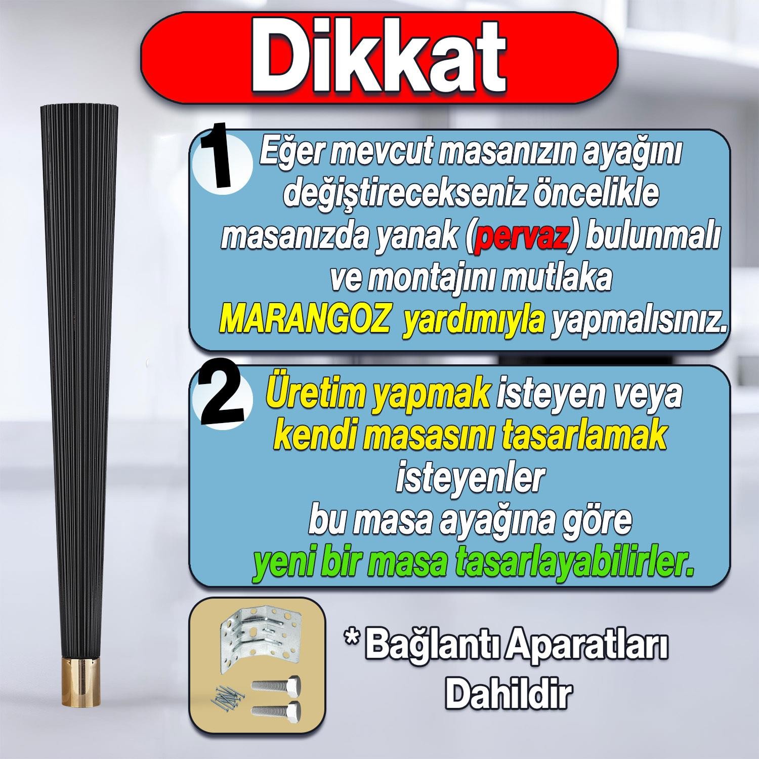 4 Adet Suit Masa Dresuar Ayağı 75 cm Plastik Siyah Ayak Mutfak Yemek Masası Mobilya Ayakları Siyah