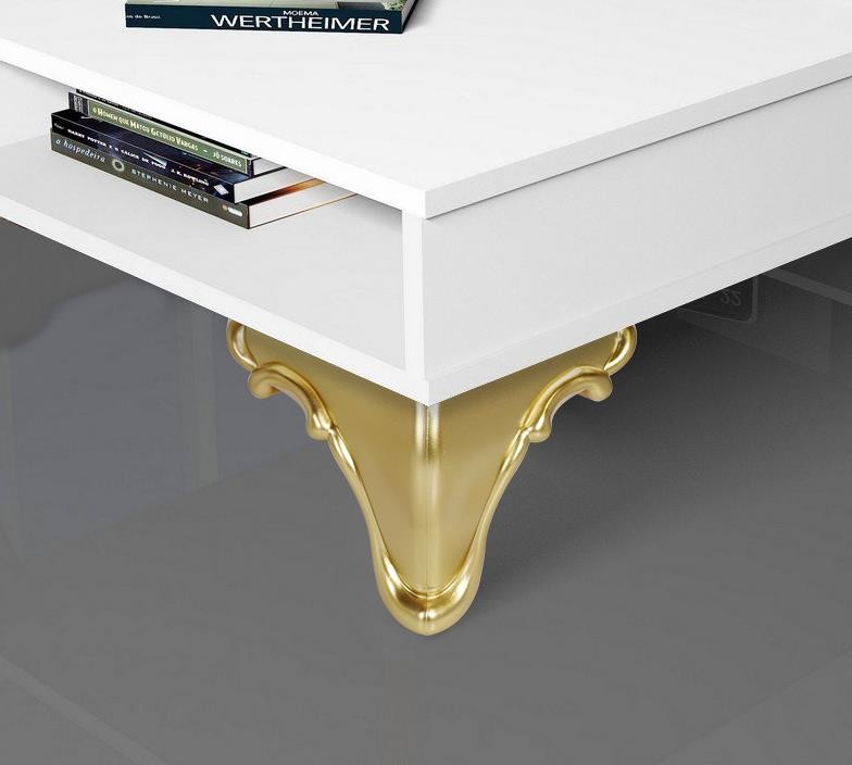 Kuğu Mobilya Kanepe Masa Puf Sehpa Ayağı Gold Düz Baza Ayak 11 cm (4 ADET)