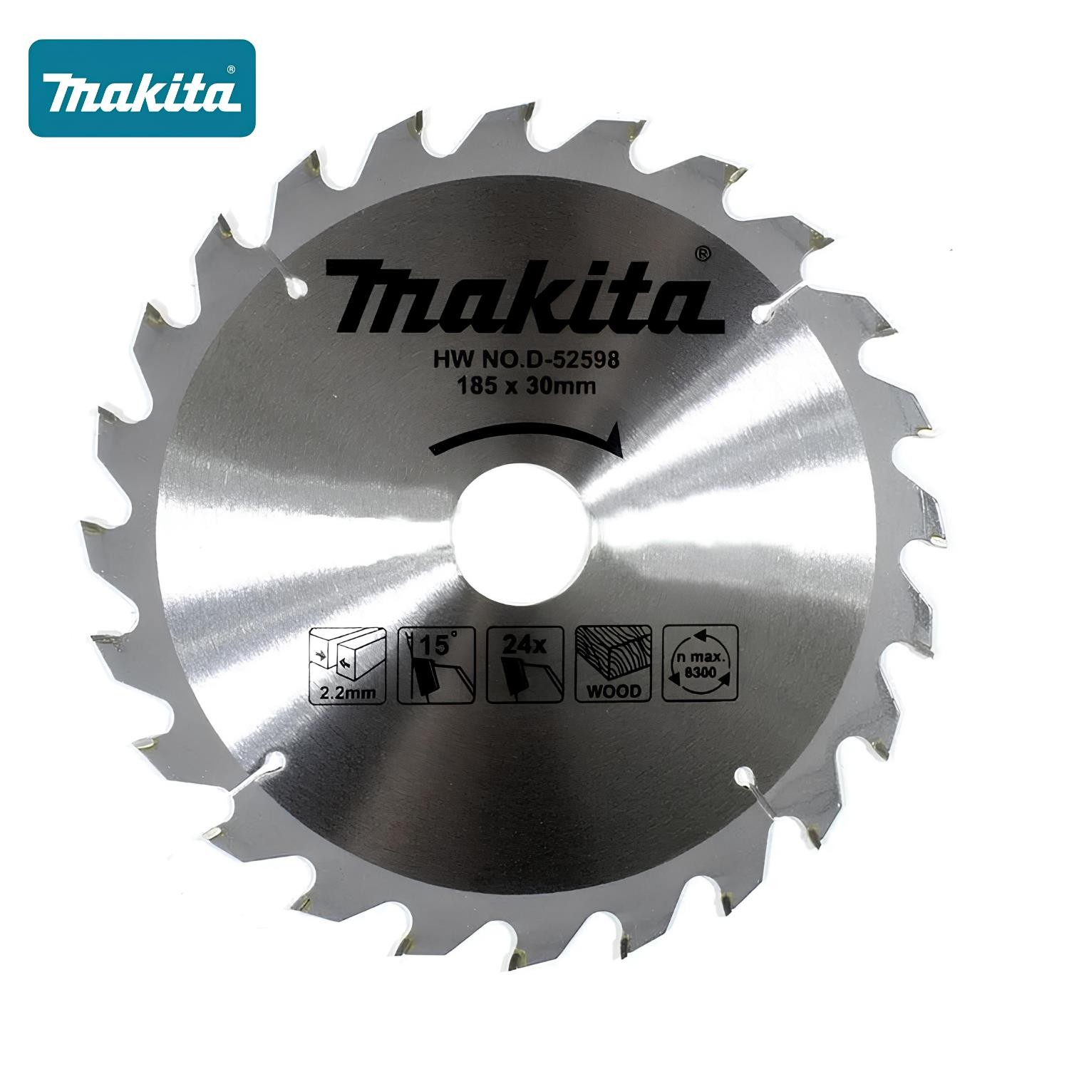 Makita D-52598 Ahşap Kesme Daire Testere 185 x 30 24 Diş