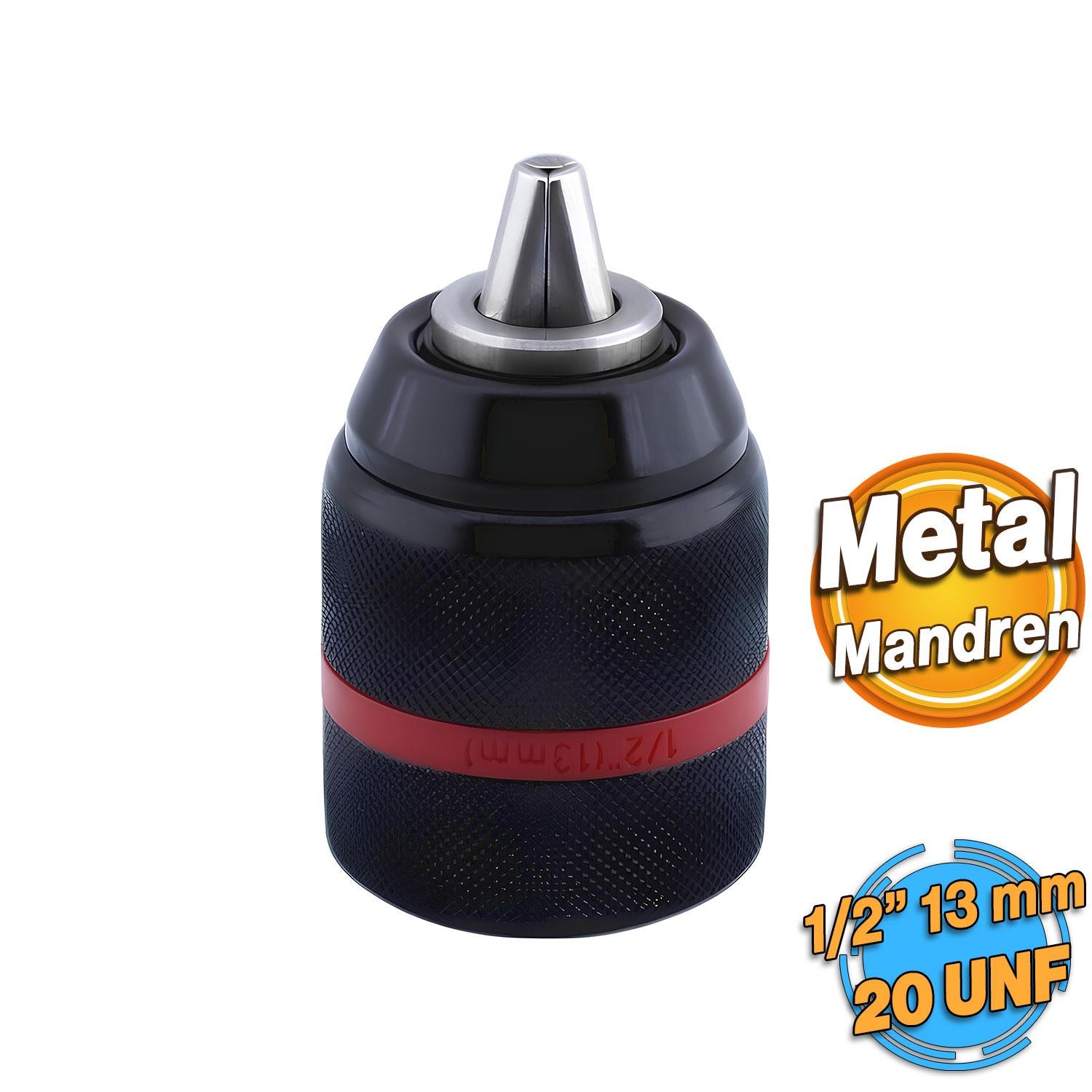 Kilitli Metal Mandren Adaptör Anahtarsız 1/2" 13mm 20 UNF (Diş) Kırıcı Delici Matkap Sds Plus Uyumlu