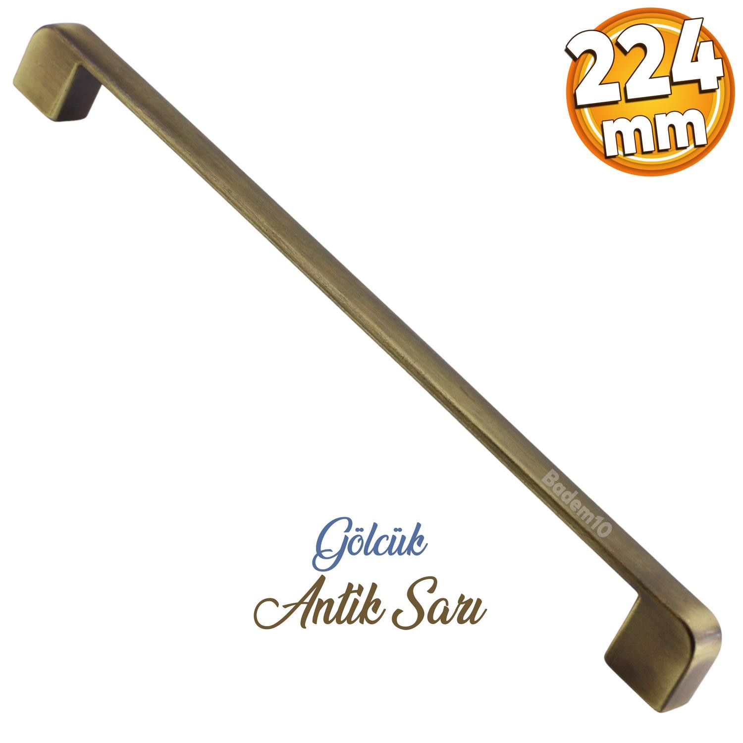 Gölcük Oval Metal Eskitme Antik Sarı 224 mm Mobilya Mutfak Çekmece Dolap Dolabı Kulpu Kulbu Kulpları