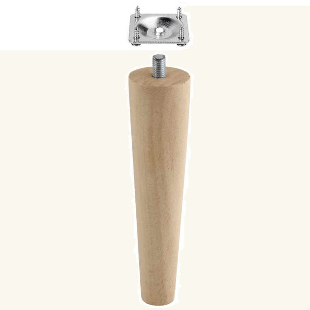 Ahşap Mobilya Koltuk Kanepe Sehpa Masa Ayağı Ayakları M8 Civatalı 12 cm + Bağlantı Aparatlı