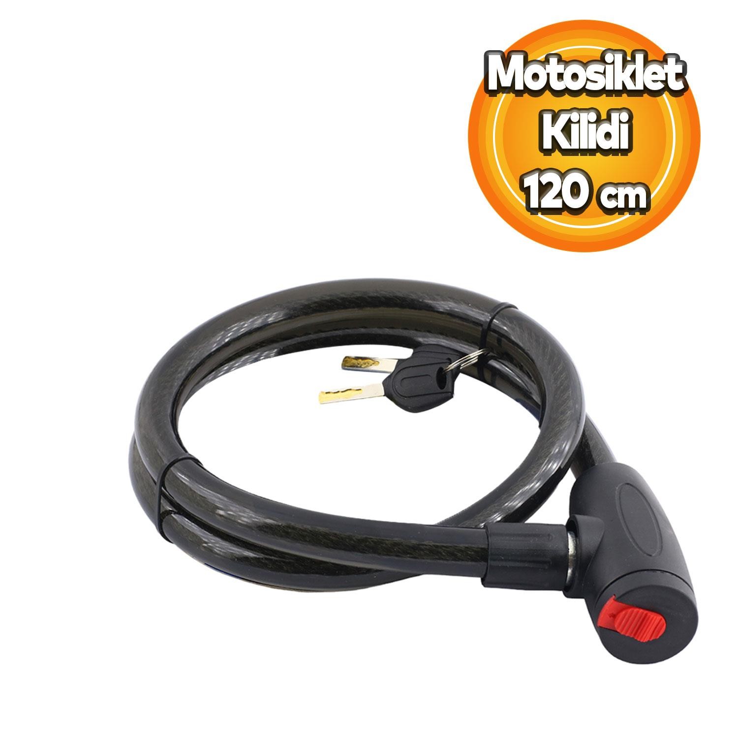Yuma Kilit Motosiklet Kilidi Bisiklet Kilidi Halat Zincir Çelik Kilit Hırsız Önlem Güvenlik YM735