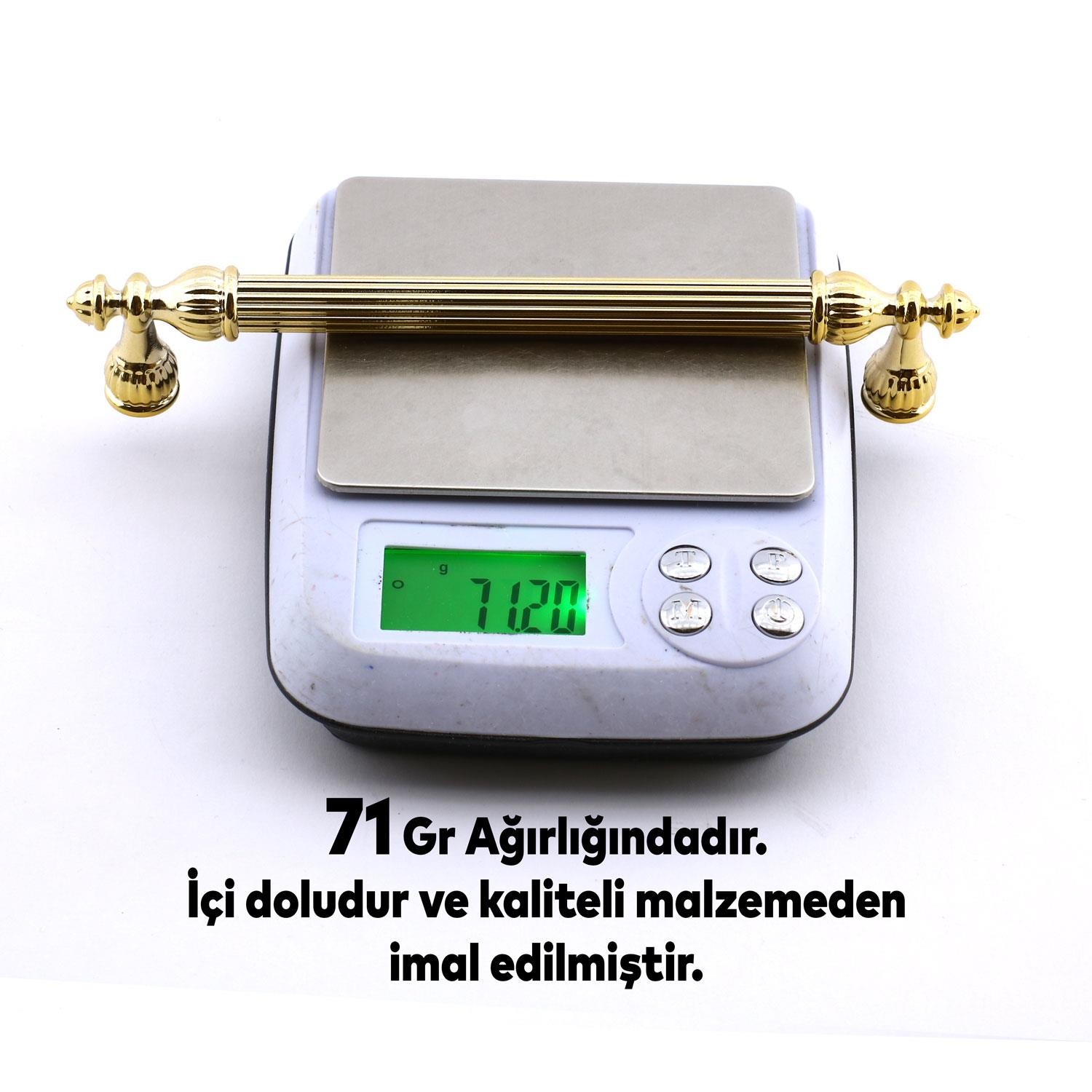 Şah Kulp Mobilya Mutfak Dolabı Çekmece Dolap Kulpları Kapak Kulpu Kulbu Gold Altın 160 mm Metal