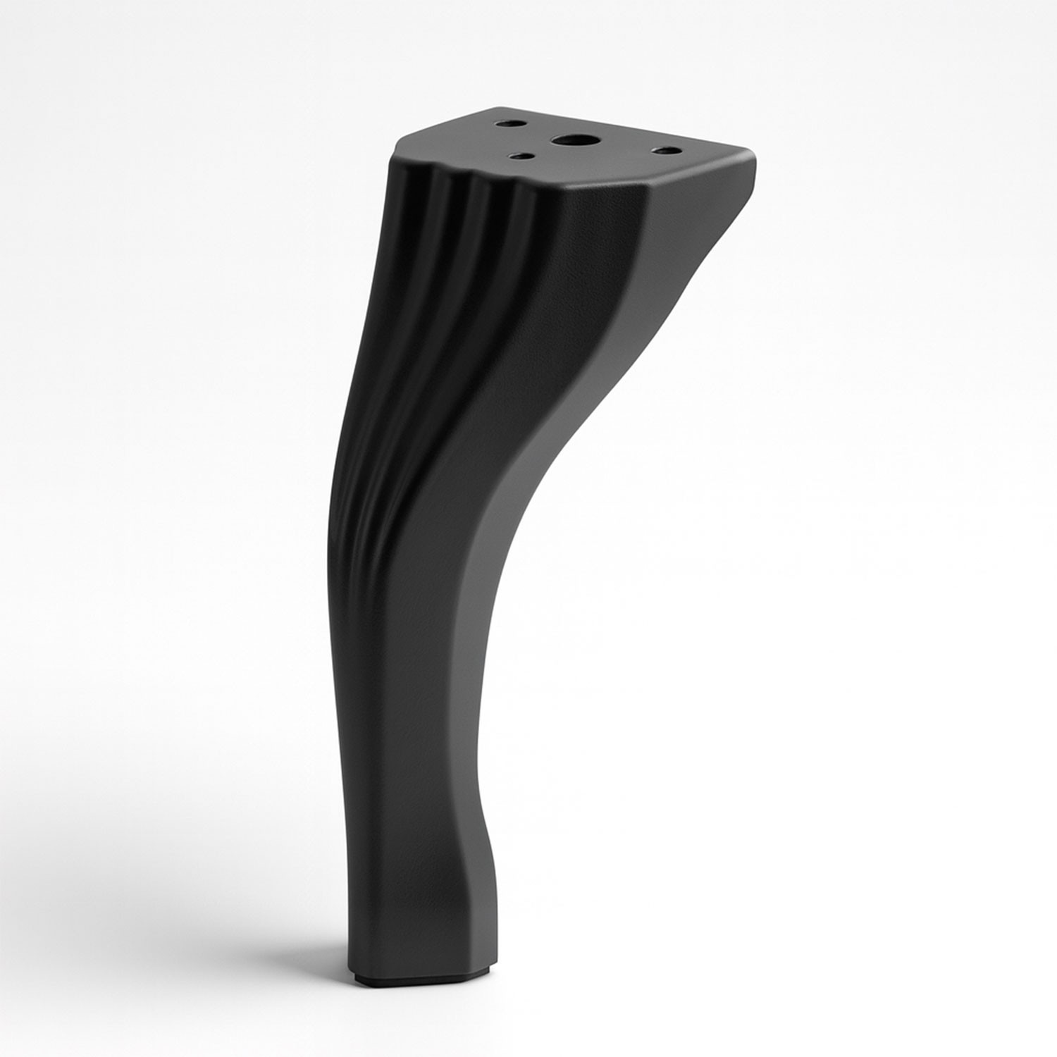 Kesit 14 cm Siyah Metal Mobilya Ayağı Ayakları Ünite Baza Koltuk Kanepe Sehpa Masa Tabure Siyah