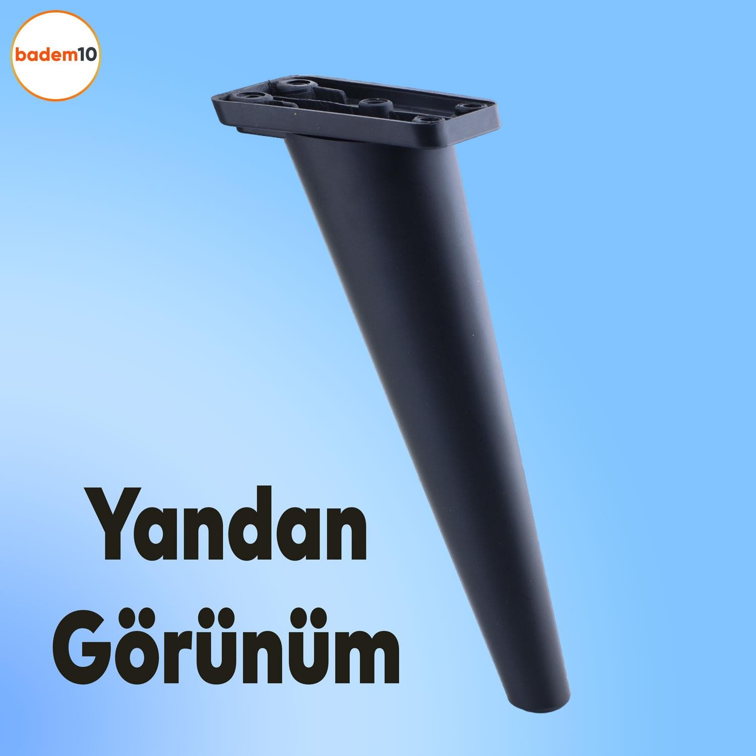 Regnum Lüks Mobilya Kanepe Sehpa TV Ünitesi Koltuk Ayağı 24 cm Siyah Baza Ayak