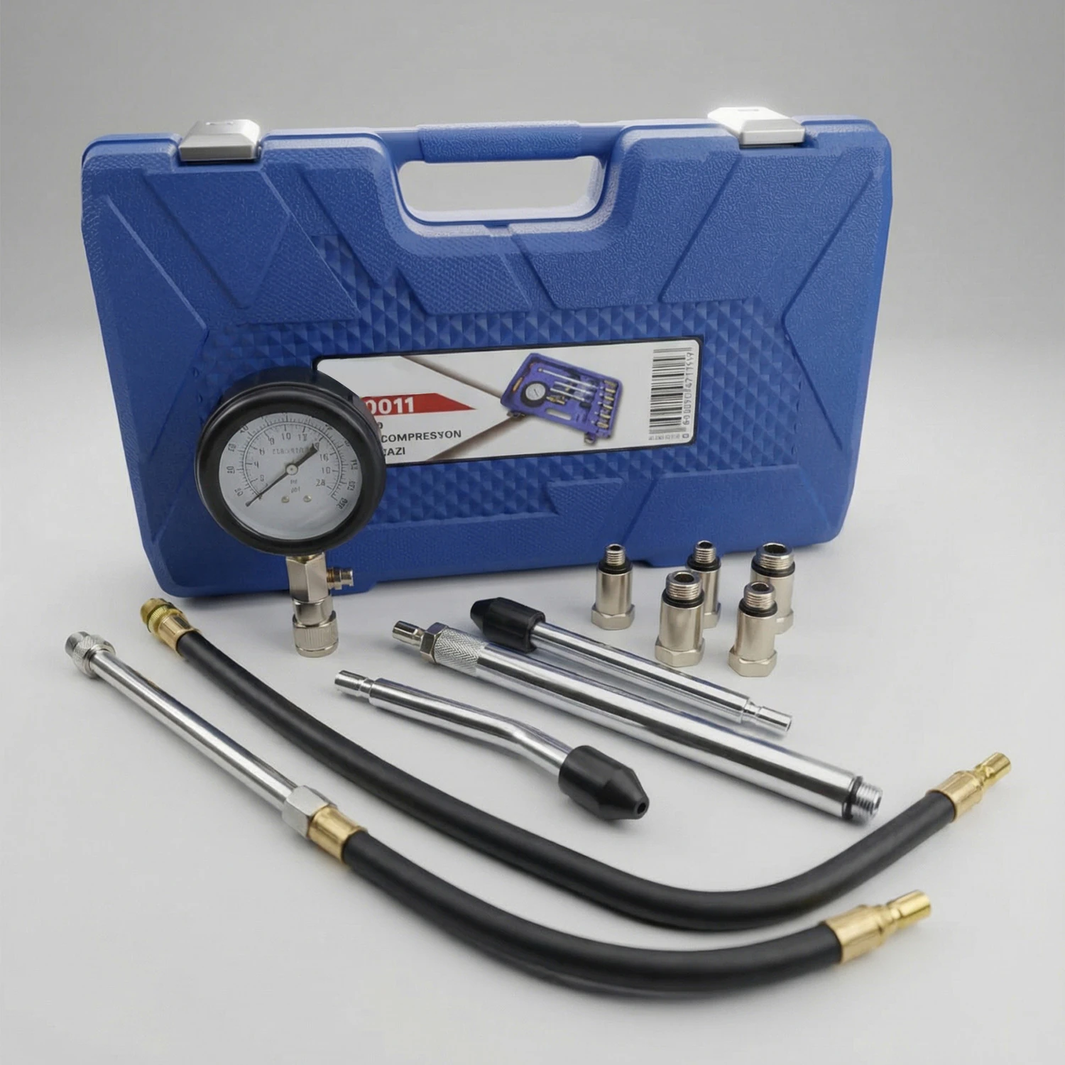 Mavi Taşıma Çantasında NT0011 Motor Kompresyon Test Cihazı 11 Parça