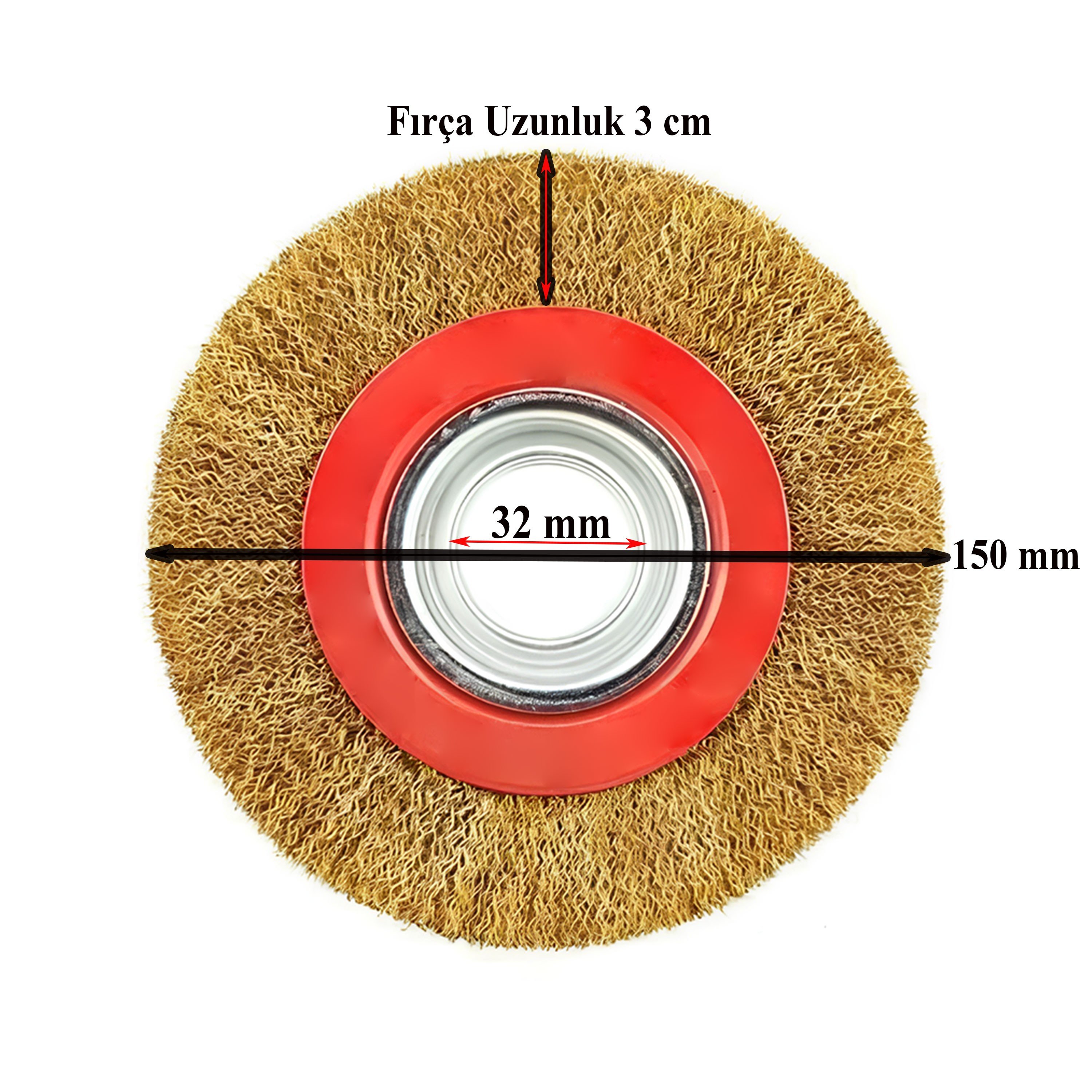 Saçaklı Çanak Fırça 150 mm Pas Kir Toz Temizleme Metal Temizlik Fırçası