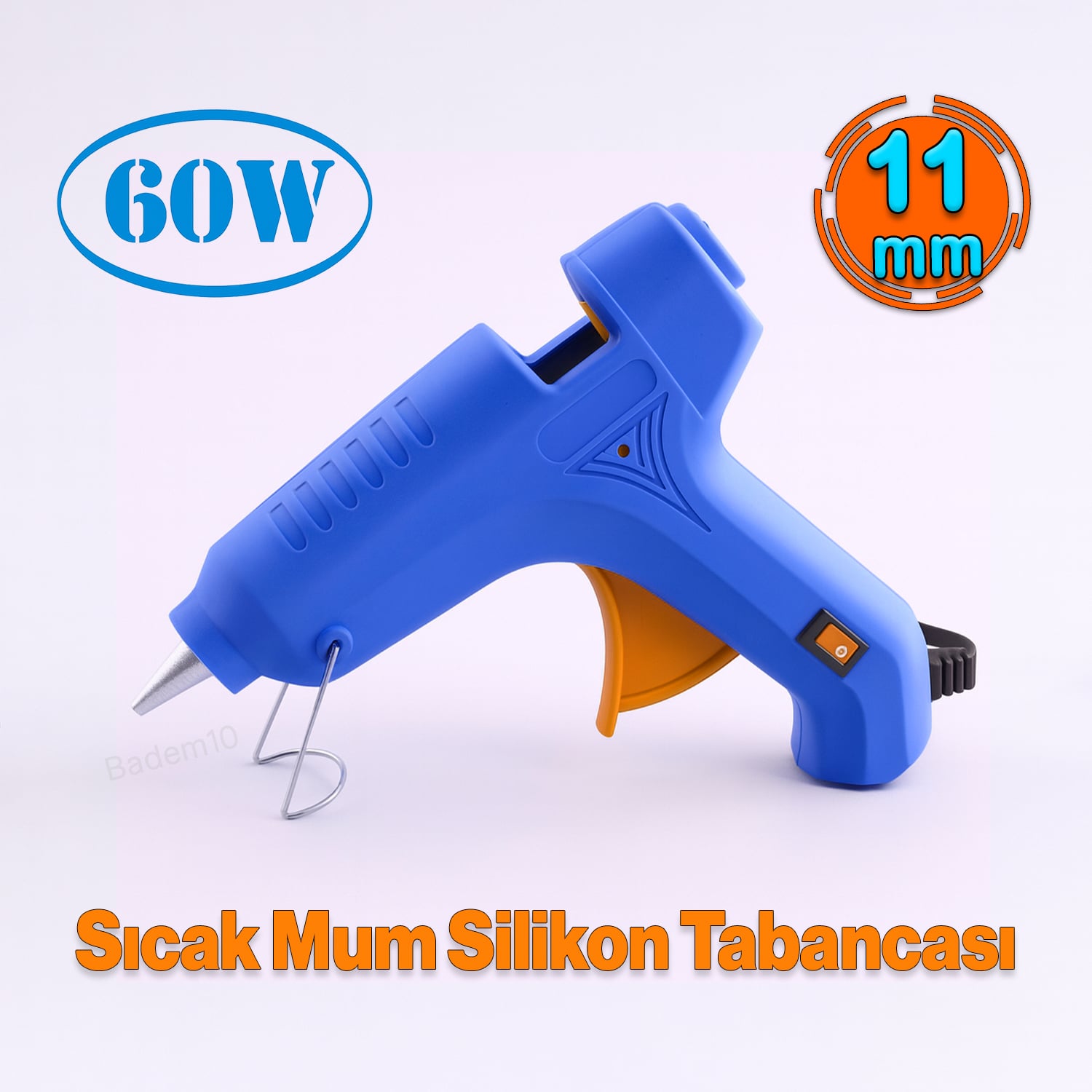 11 mm 60W Sıcak İnce Mum Silikon Tabancası 190°C Hızlı Isınan Güçlü Yapıştırıcı Tabanca Ergonomik