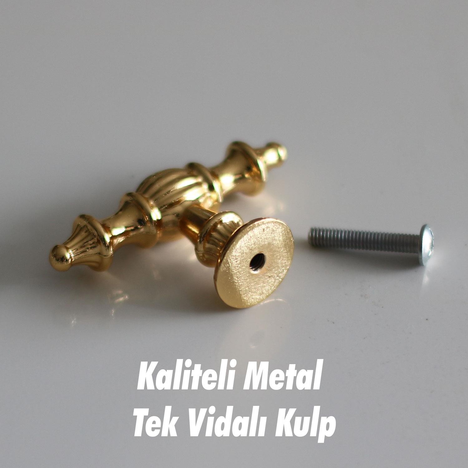 Şehzade Gold Kulp Altın Düğme Mobilya Mutfak Dolabı Çekmece Dolap Kulpları Kapak Kulpu Kulbu