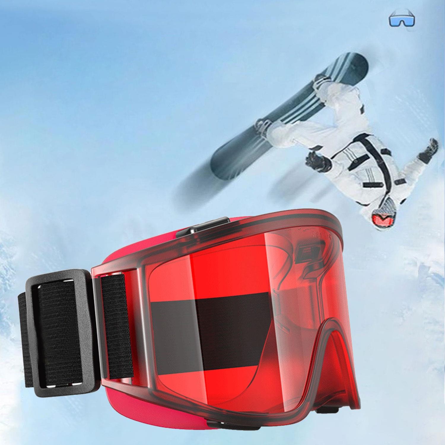 Kayak Gözlüğü Güneş Kar Gözlük Kırmızı Snowboard Glasses Ekonomik Seri Gözlük