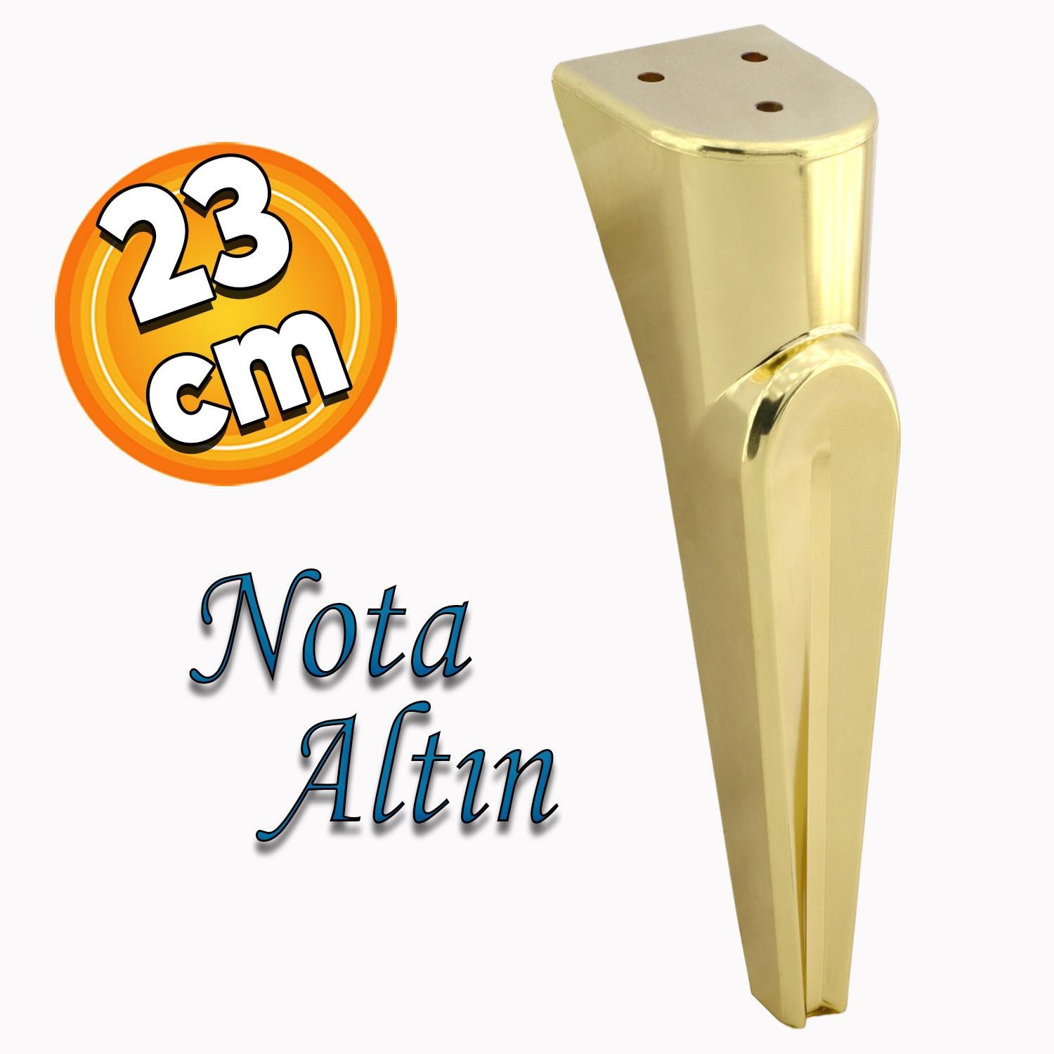 Nota Mobilya Kanepe Sehpa TV Ünitesi Koltuk Ayağı Baza Ayakları Altın Gold 23 cm