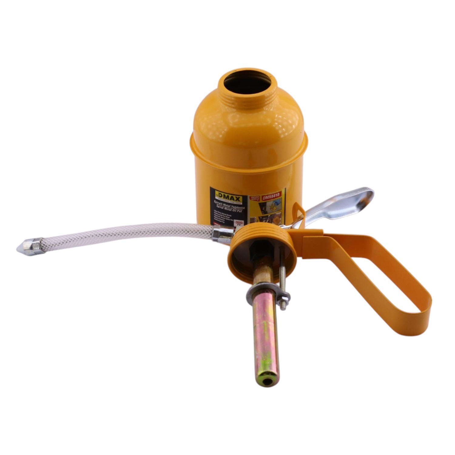 300 ml Spiralli Metal Gövdeli Yağdanlık Uçlu Yağ Pompası Araba Makine Atölye Yağdanlığı