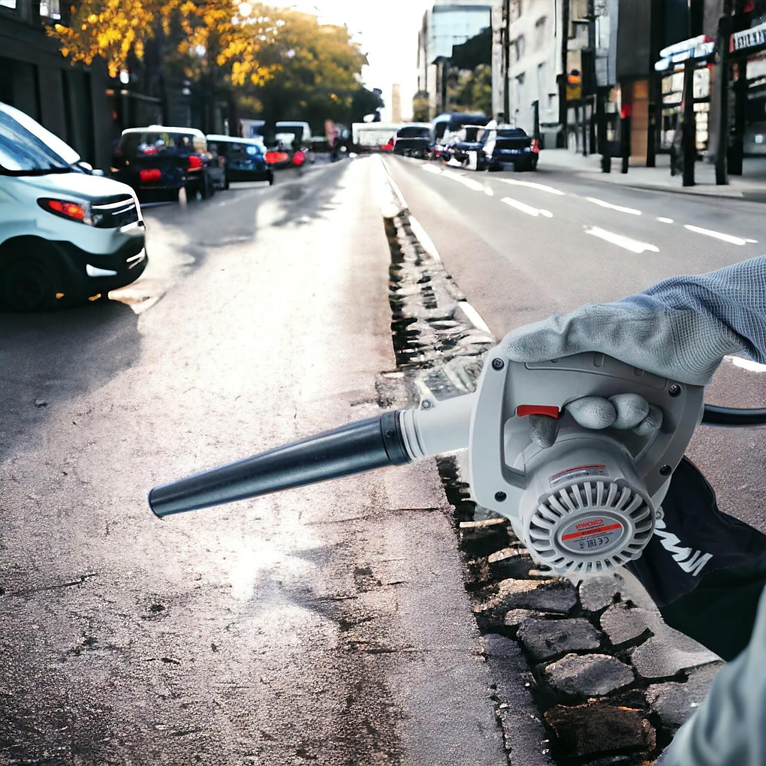 Üfleme Makinası 550 W Bahçe Yaprak Üfleme Sokak Araba İçi Temizleme Süpürme Elektrikli Üfleyici