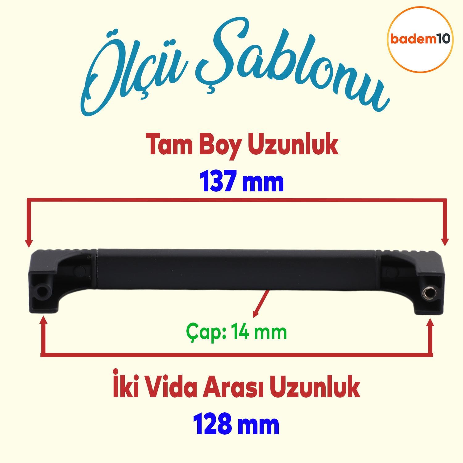 Side Mutfak Kulbu Çekmece Dolap Kulpu Metal Kulp Mobilya Dolabı Kulpları Renk (128 MM-12.8 CM) Siyah