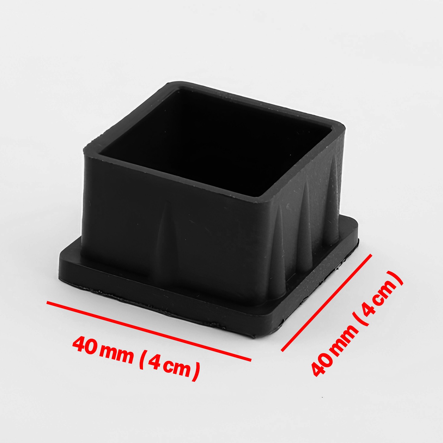 Masa Sandalye Sehpa Ayak Tapası Kare Tıpa Papuç Takoz 40 mm x 40 mm Parke Zemin Koruyucu 4 Adet
