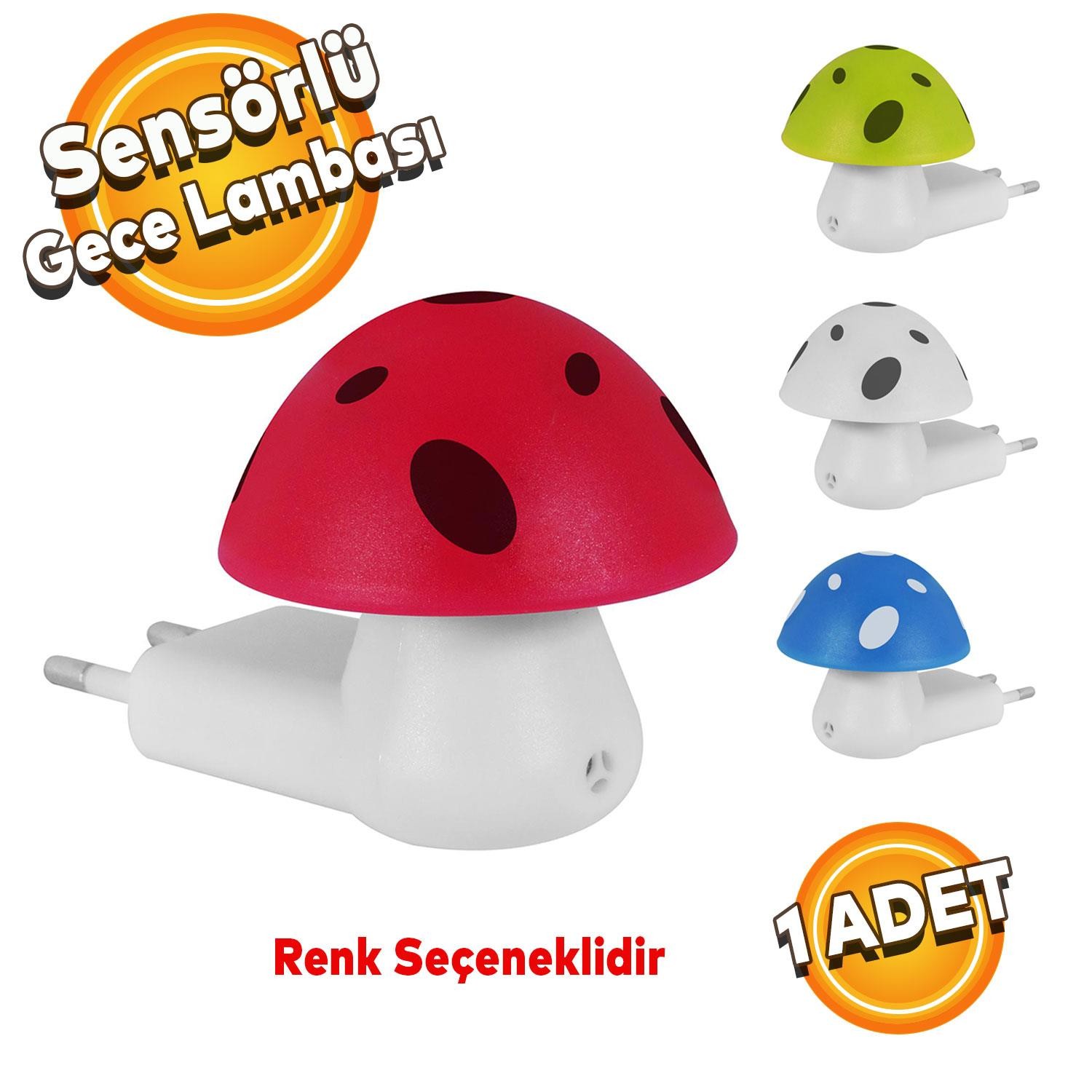 Klaus Sensörlü Mantar Gece Lambası Işığa Duyarlı Otomatik Açılıp Kapanan Led Lamba 0,6W