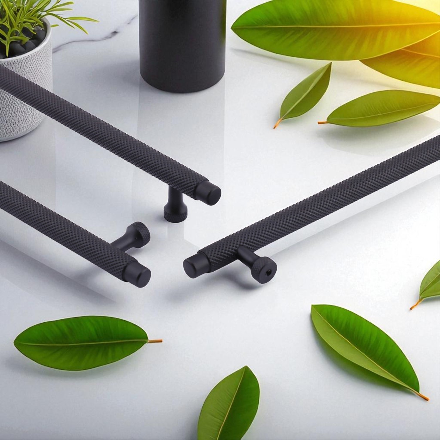 Martin Siyah Metal Kulp 160 mm Mobilya Çekmece Mutfak Dolabı Dolap Modern Kapak Kulpları Grip Desen