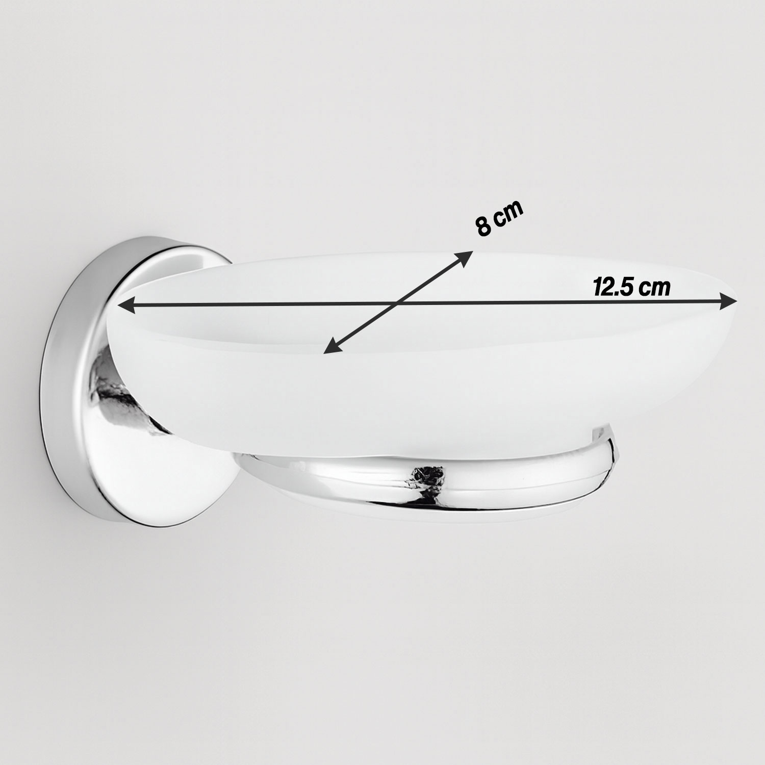 Krom Duvar Tipi Sabunluk Banyo Tuvalet Mutfak İçin Şık Metal Modern ve Dayanıklı Tasarım Aksesuar