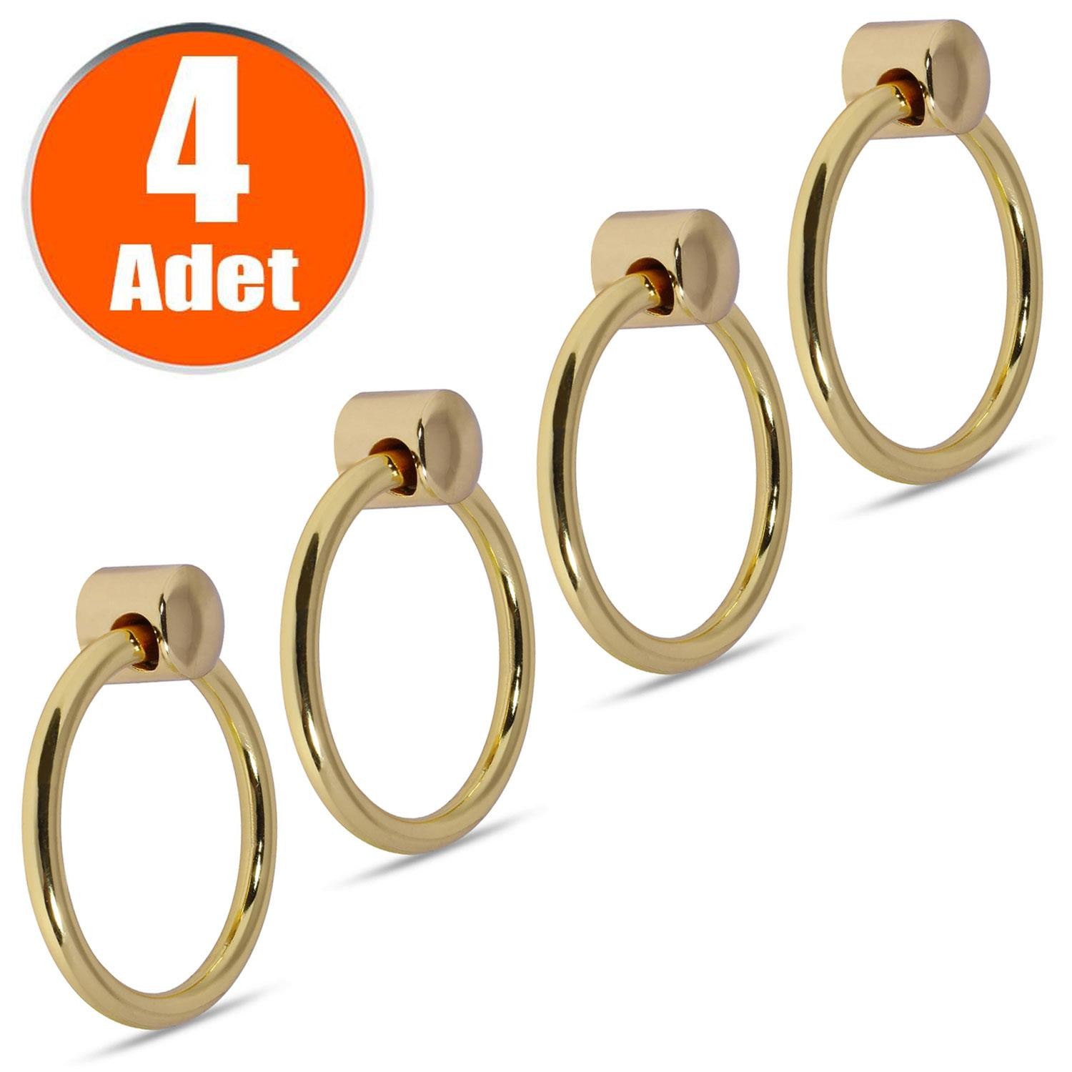 Eco Cordia Sarkaç Dolap Çekmece Kulpu Kulbu Gold Metal Halka Kulp (4 ADET)