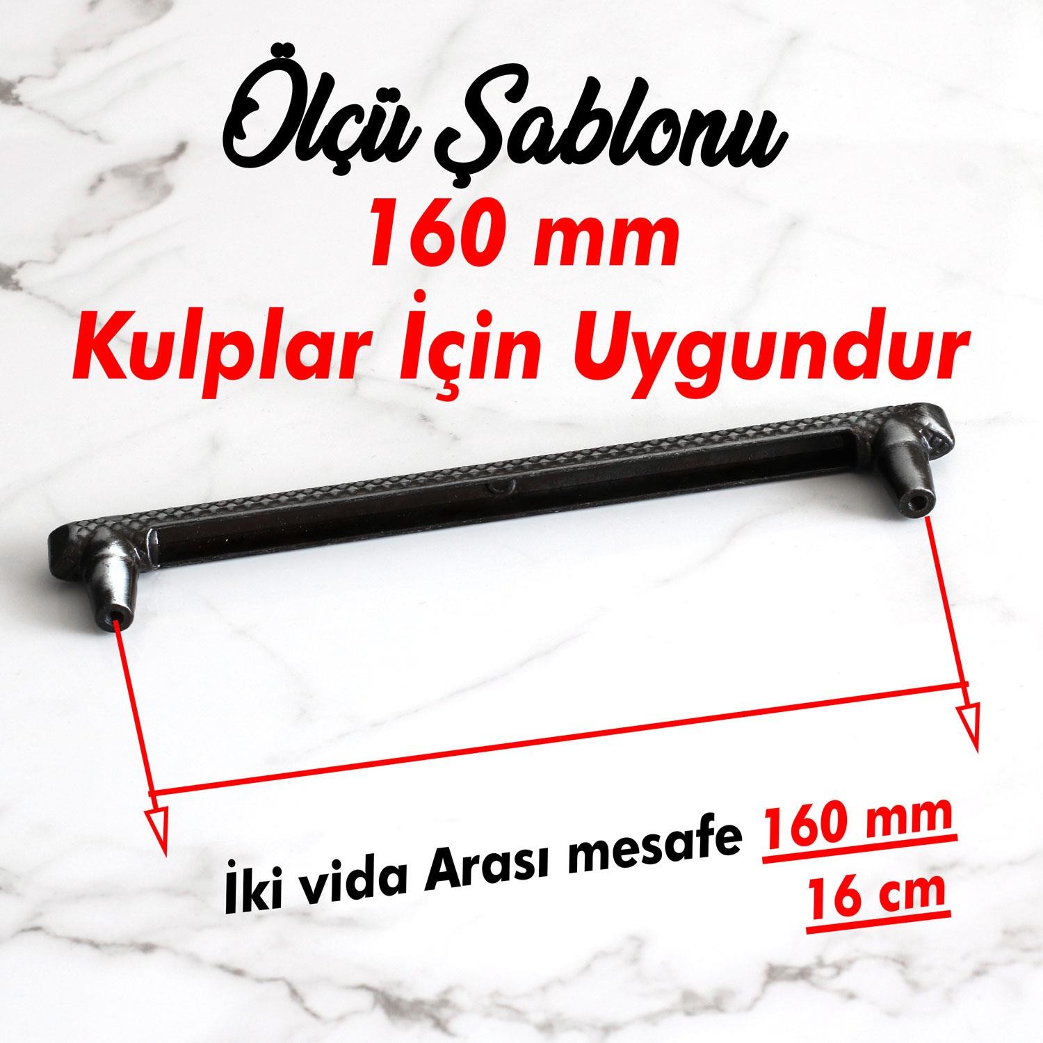 Dekor 160 mm Eskitme Antik Gümüş Metal 16 cm Mobilya Mutfak Çekmece Dolap Kulpu Kulbu Kulpları