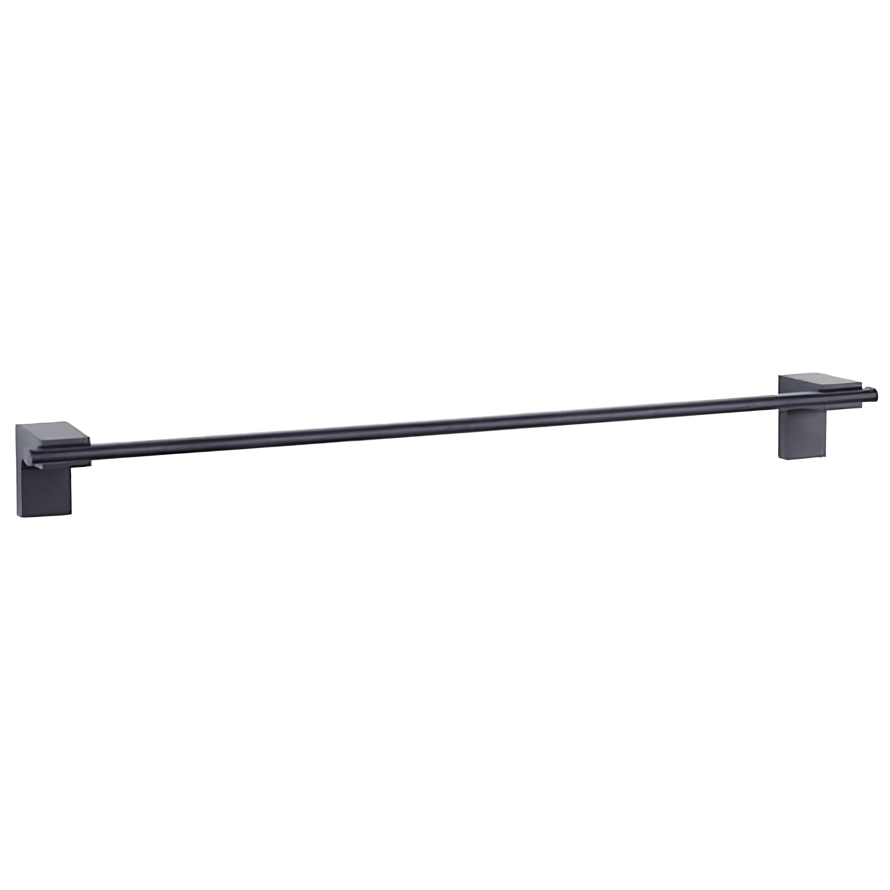 Siyah Metal Uzun Havluluk 49 cm  Duvara Monte Vidalı Lüks Banyo Asma Askı Çubuk Tasarım