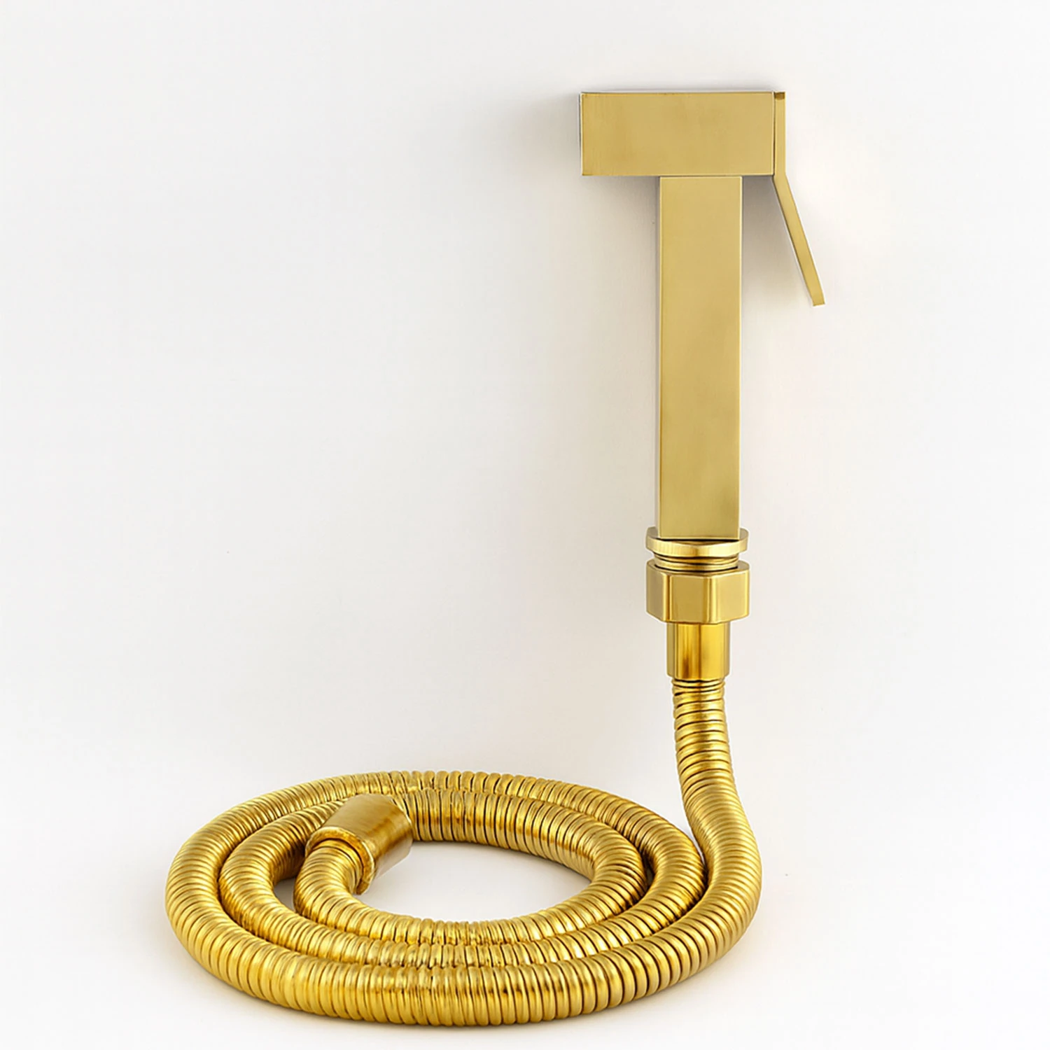 Taharet Matik Lüx Gold Kare Model Su Tasarruflu Basınç Ayarlı Temizlik Duş Başlığı ve Hortum Seti